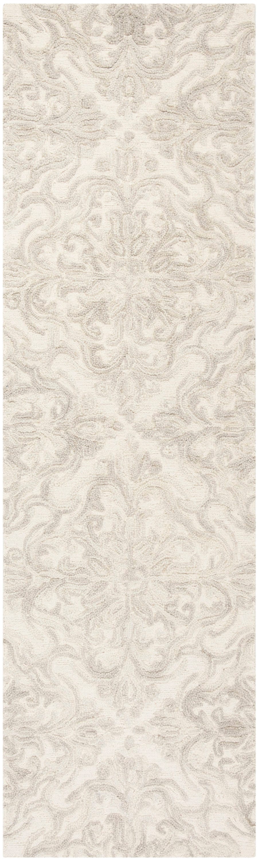 Safavieh BLM103A-28 Blossom Letty 2 x 8 (ft) Tufted Wool Ivory/Gray Rectangular Indoor Floral/Botanical Farmhouse/Cottage Runner rug