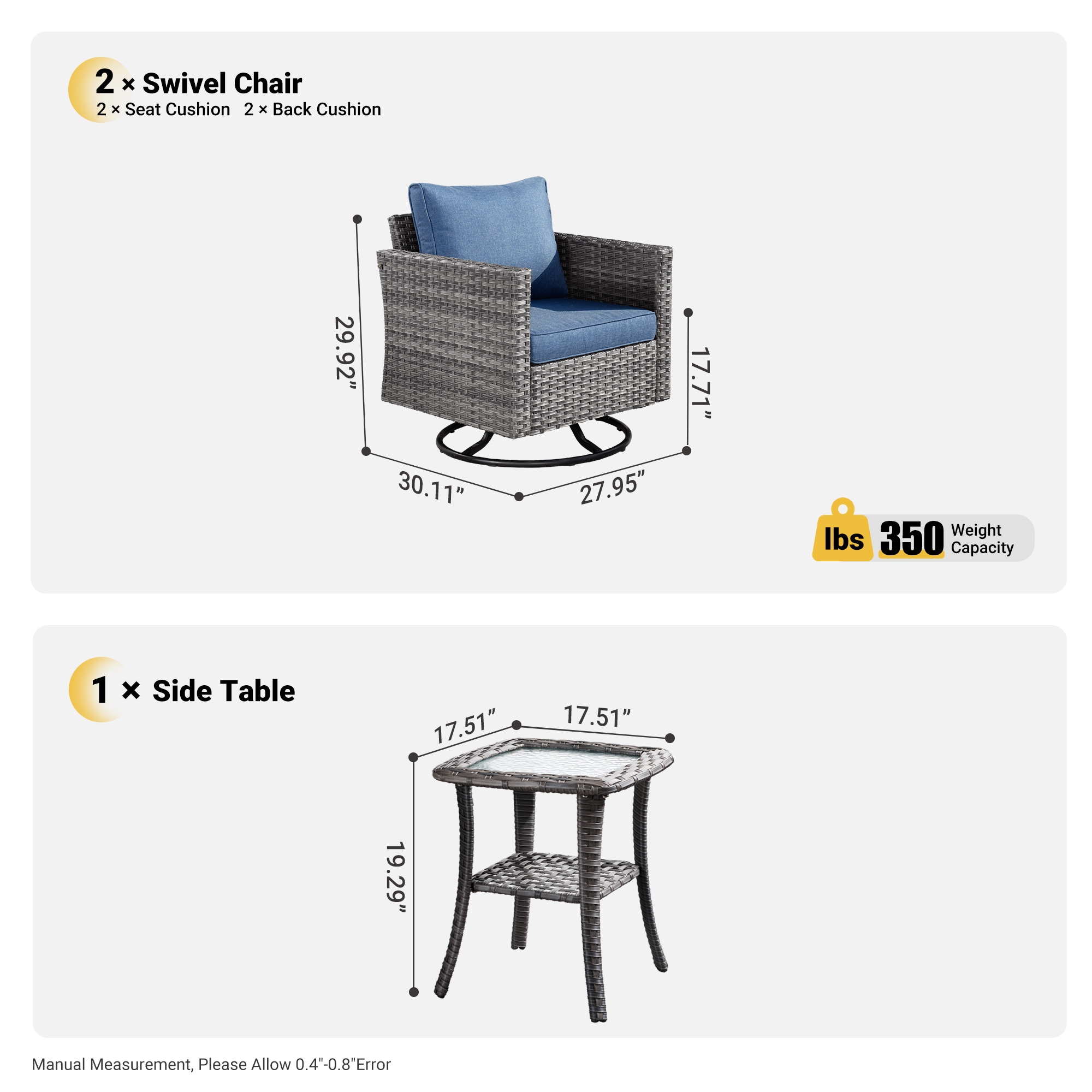 Ovios ZY300 Patio-Conversation-Sets - View #8