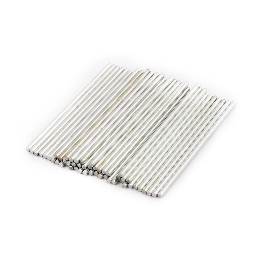 Unique Bargains 50Pcs Round Shaft Solid Durable Steel Rods Axles 2mm x 60mm Silver Tone #S26013000UX4288