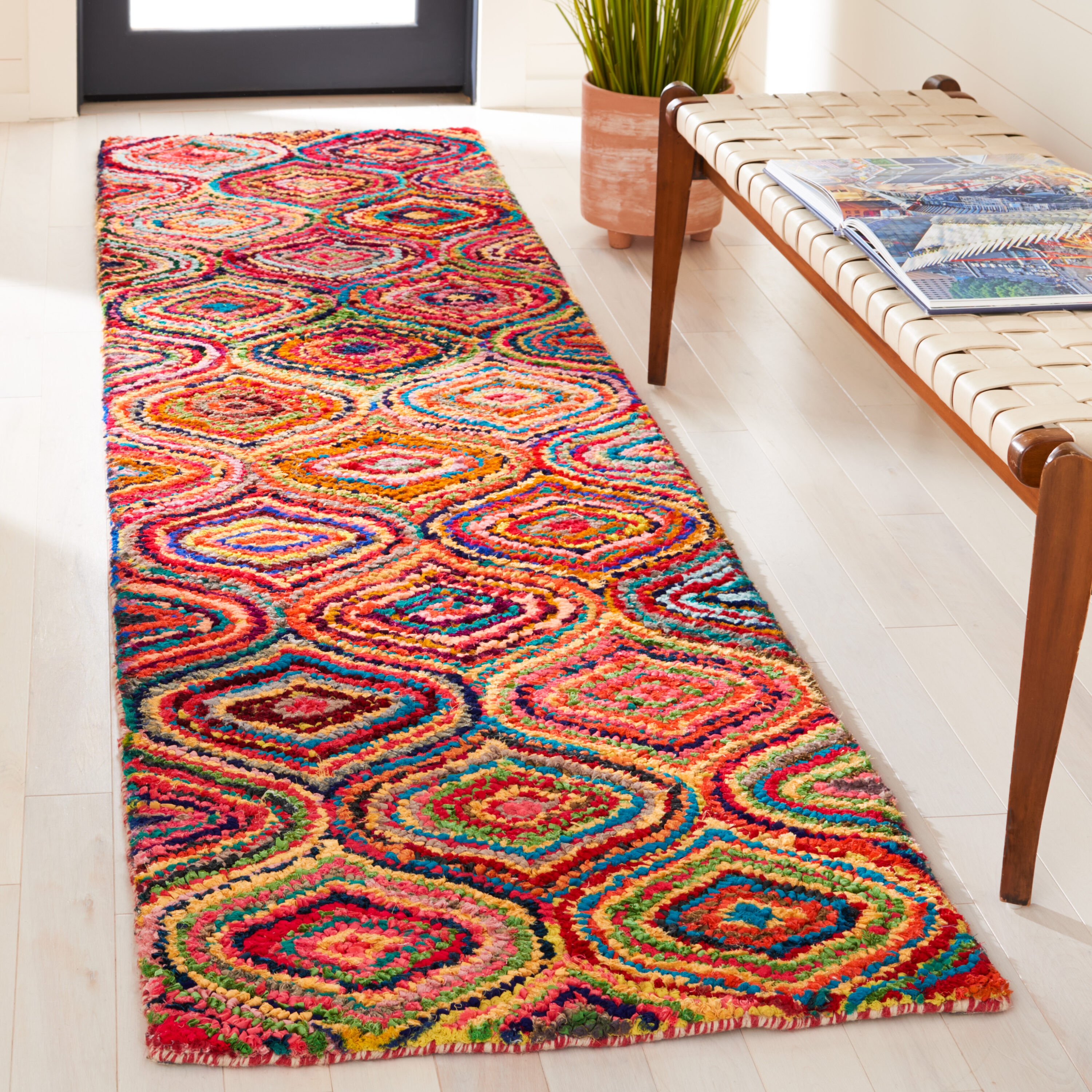  Nantucket Yellow/Multi Bohemian 2ft-3in x 9ft Runner Rug