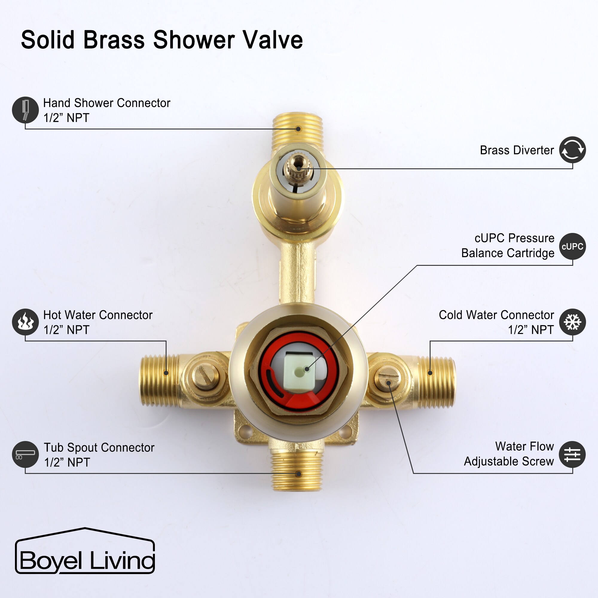 Clihome CSMD-880-21BG Roman-Tub-Faucets - View #8