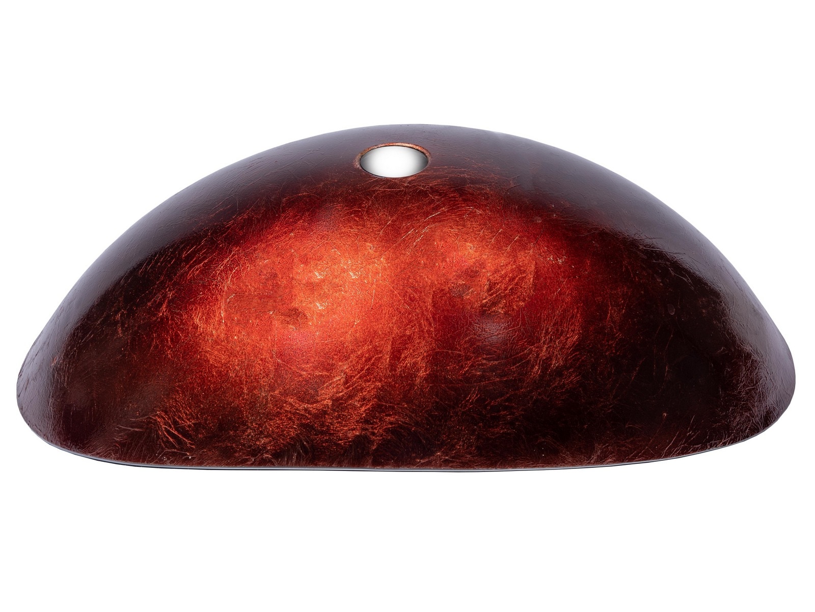 Red Copper Textured Glass Oval Vessel Sink