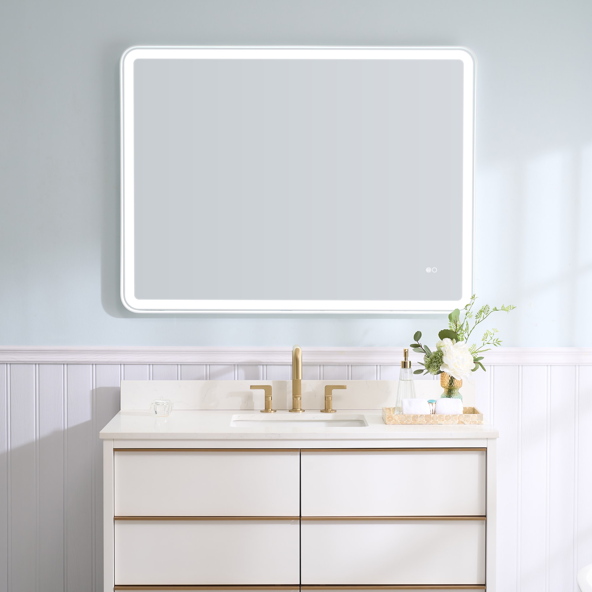 WELLFOR W9FM4836WT Framed-Bath-Mirrors - View #17