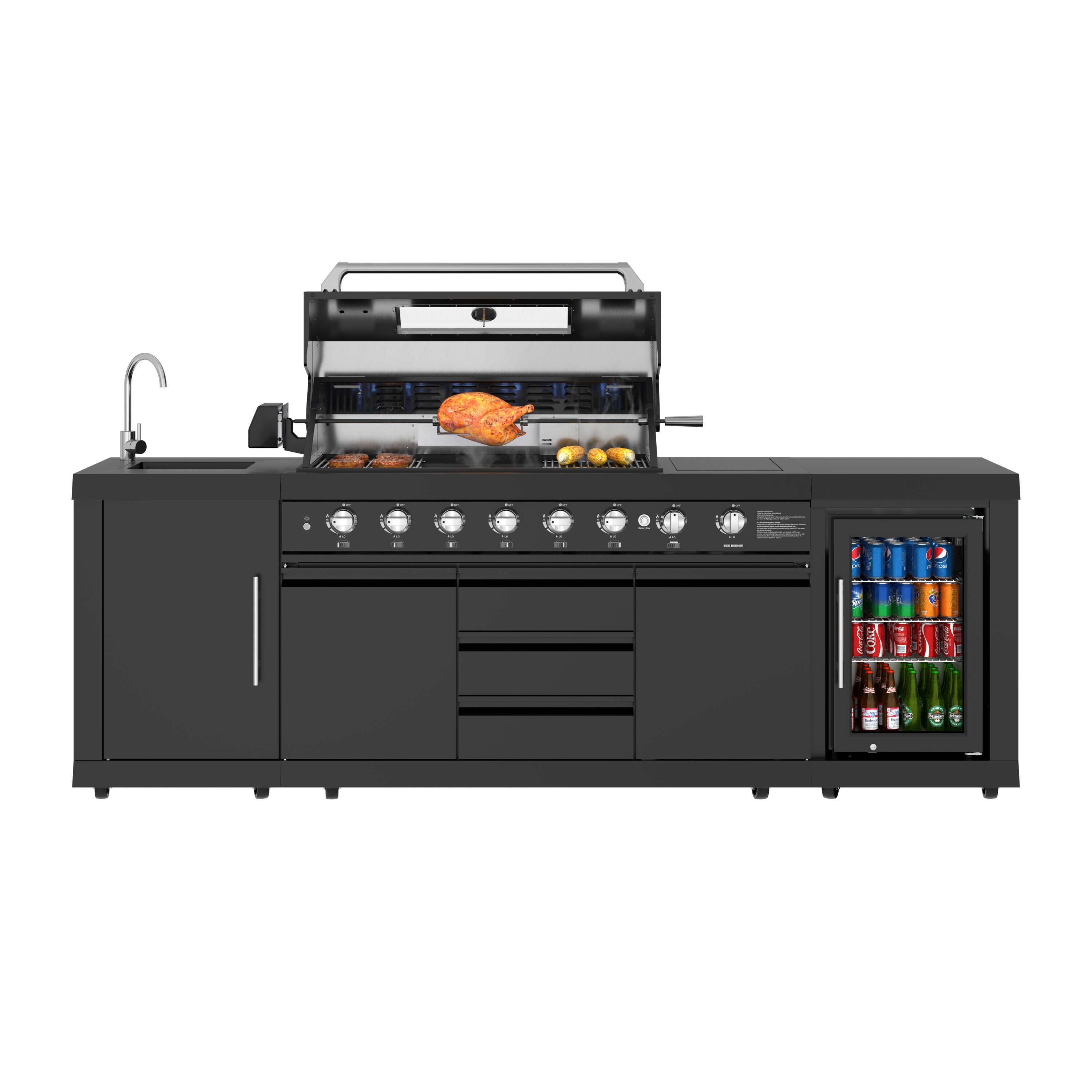 KoolMore LOW-KM-OKS-BQHUB-BK Modular-Outdoor-Kitchens - View #5