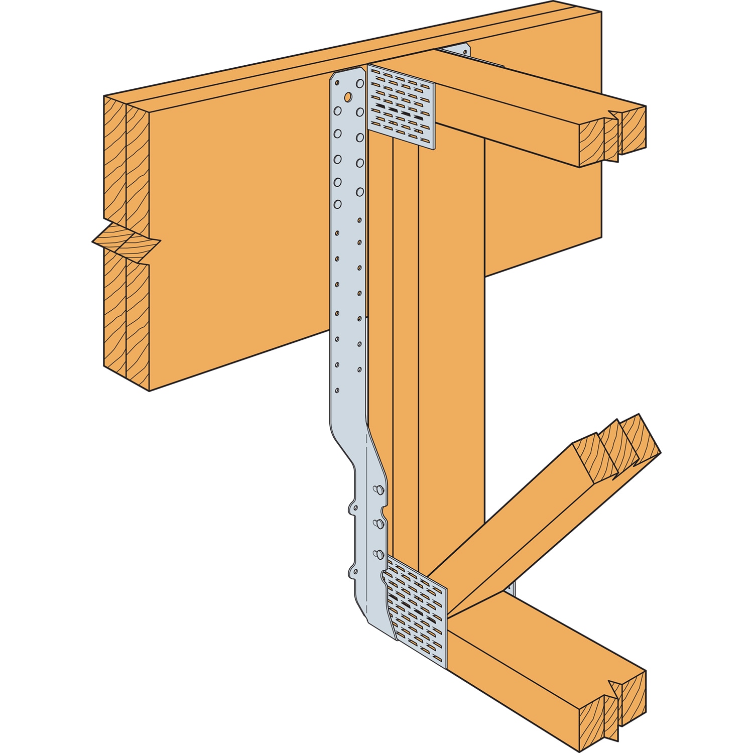 Simpson Strong-Tie Single 4-in X 22-in 16-Gauge G90 Galvanized Face ...