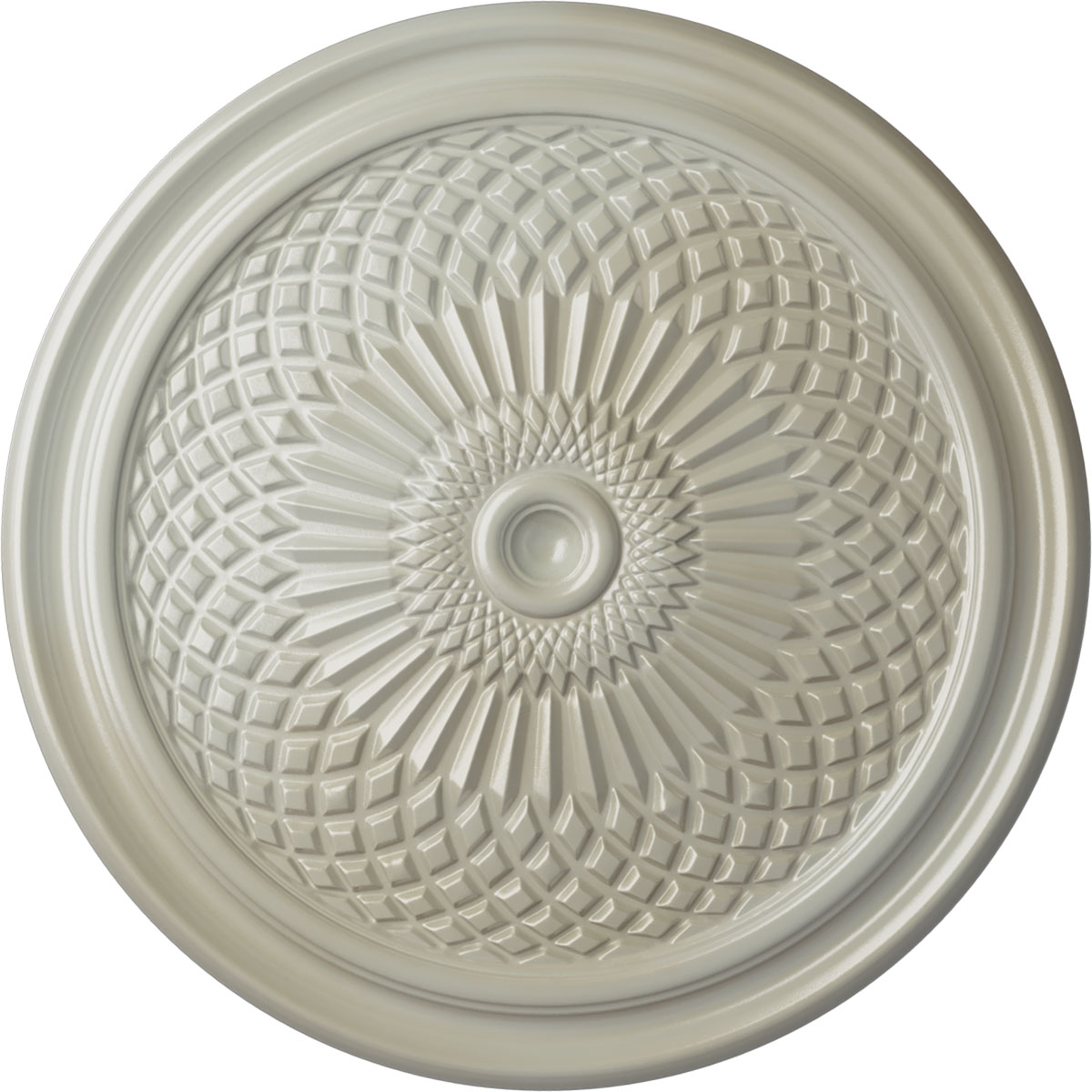 Ekena Millwork CM22TNFBS Trinity 22-in W x 22-in L Painted Flash Blue Polyurethane Whole Ceiling Medallion