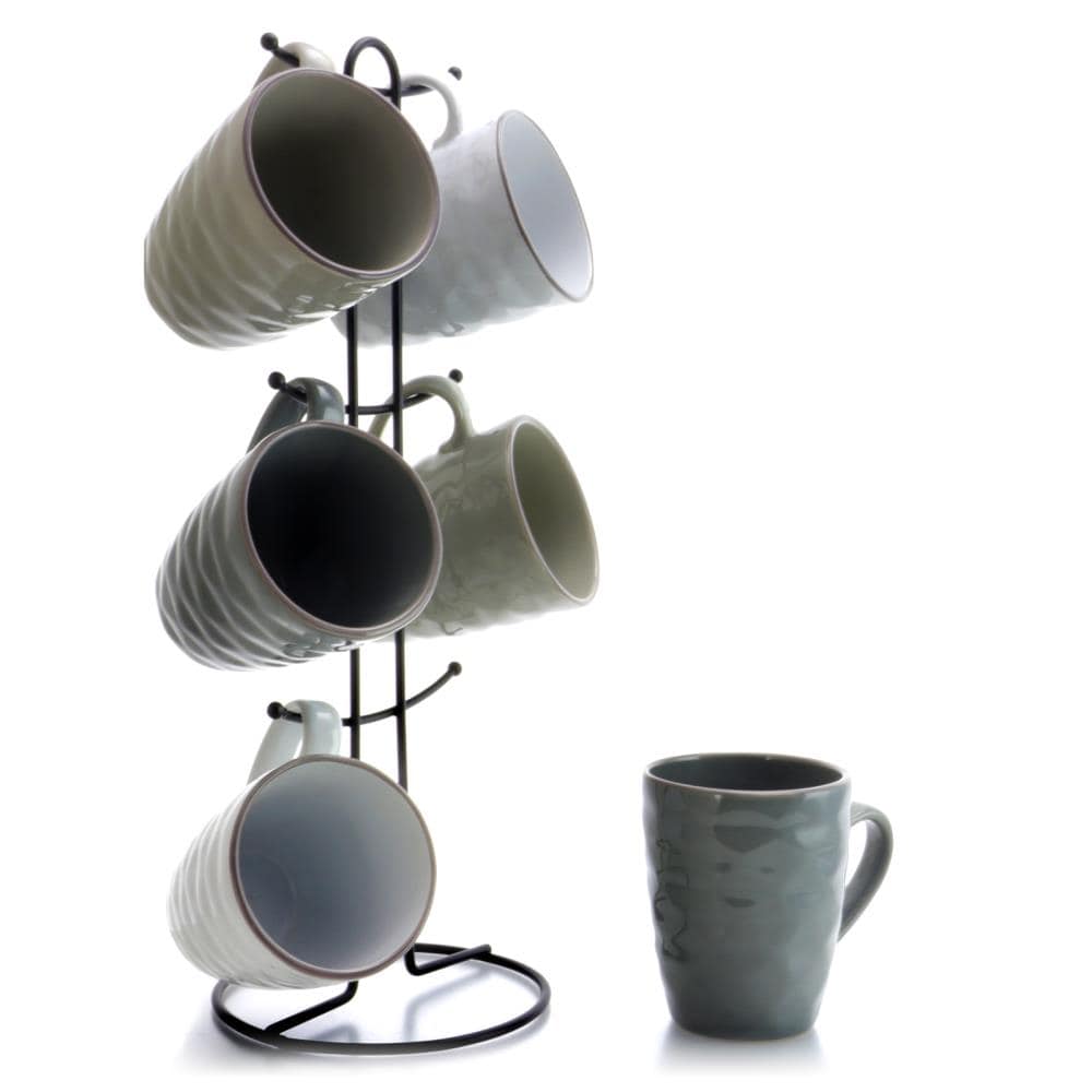 Elama 849109548M 12-fl oz Stoneware Gray Mugs Set of: 1