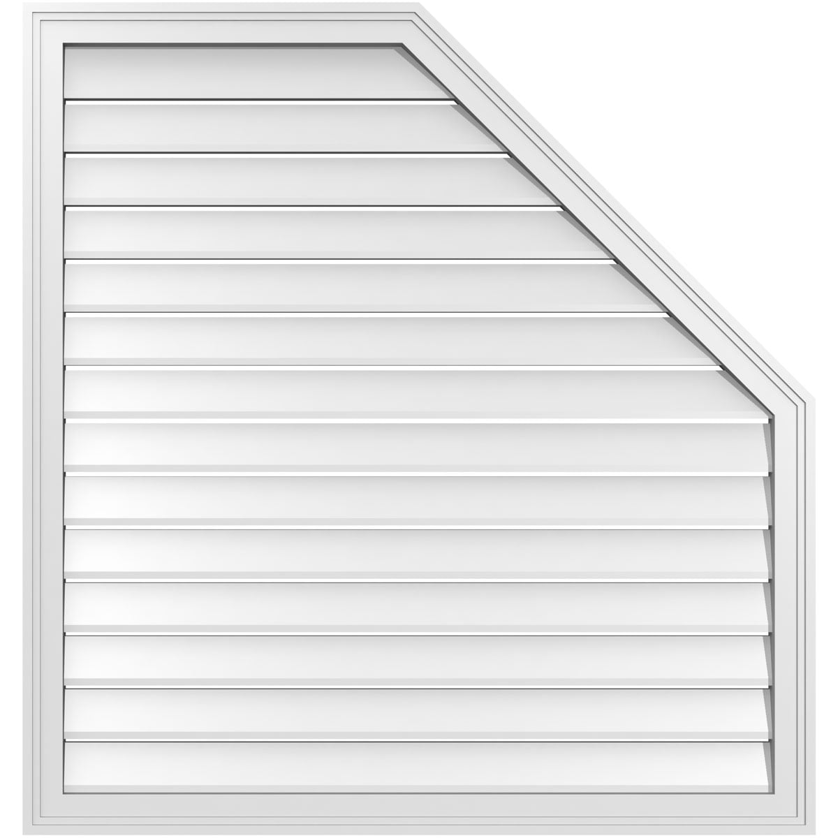 Ekena Millwork GVPOR40X4202SF 40-Inches x 42-Inches Off-white Octagon PVC Gable Louver Vent