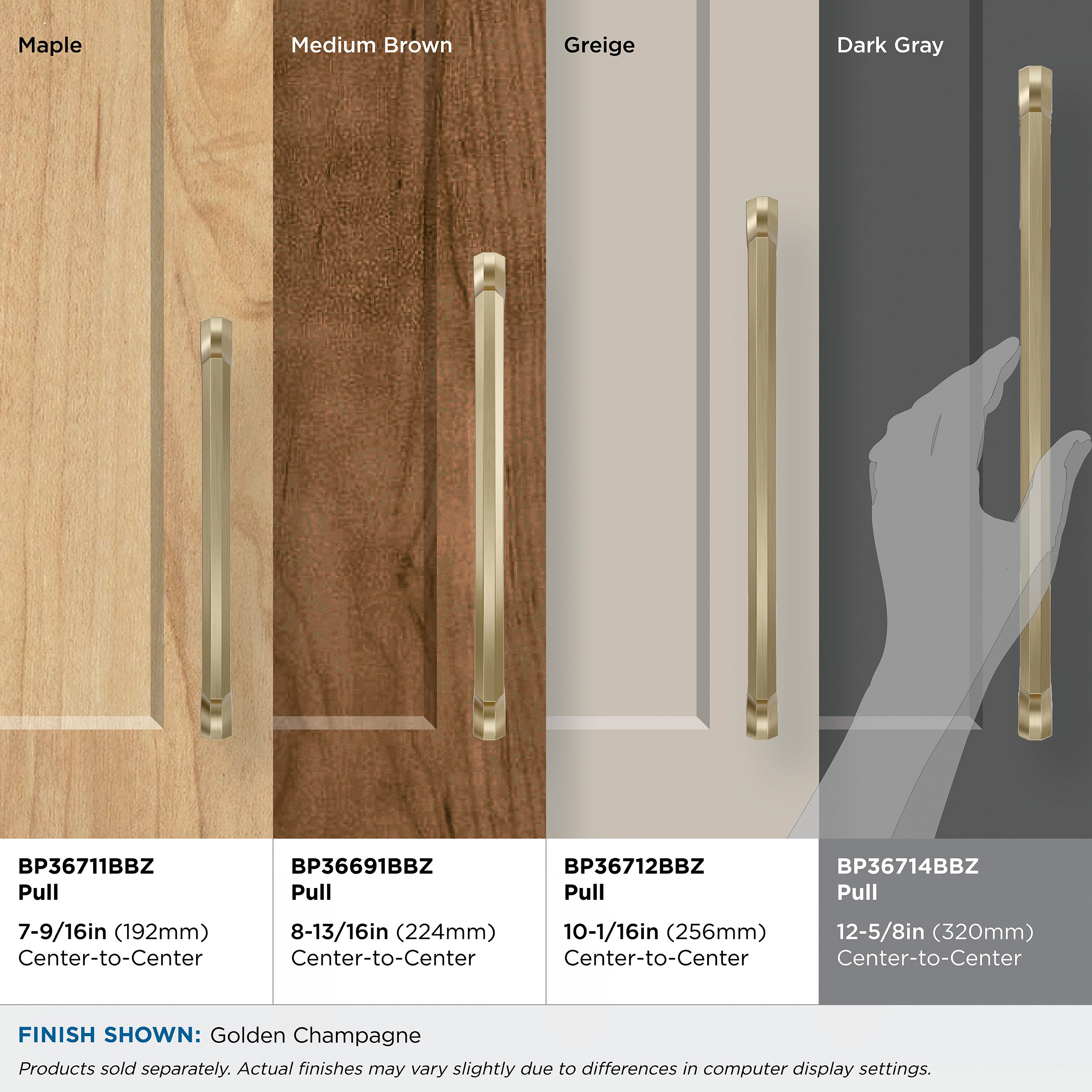 Amerock BP36714BBZ Cabinet-Pulls - View #8