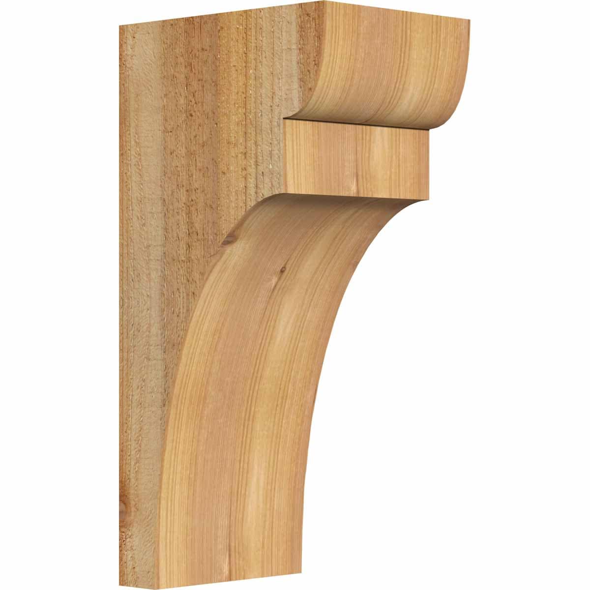 Ekena Millwork COR06X08X16YOR00RWR 6-in x 8-in x 16-in Yorktown Unfinished Western red cedar Wood Paintable/Stainable Corbel