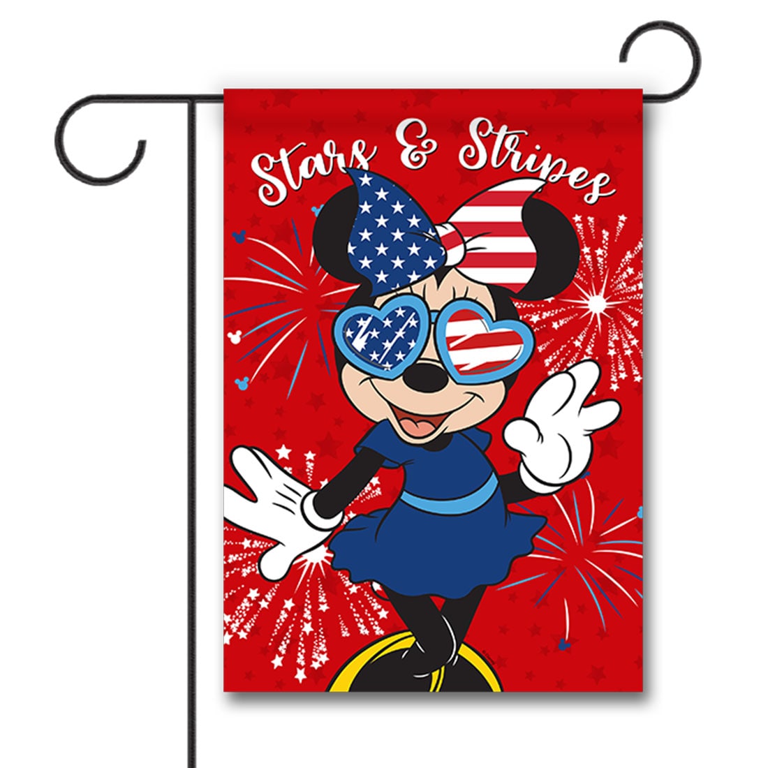 Disney 10-1210-92F-01 1.04-ft W x 1.5-ft H Patriotic Garden flag Kit