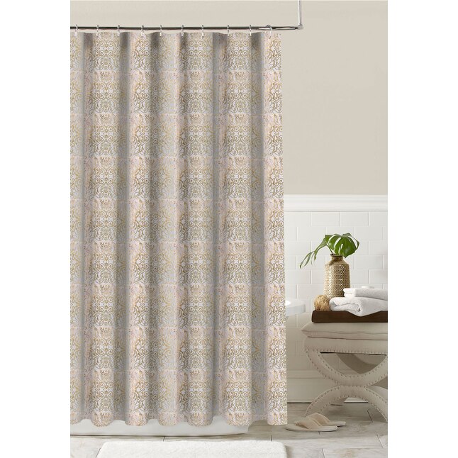Colordrift 72 In H Polyester Rose Gold, Rose Gold Shower Curtains