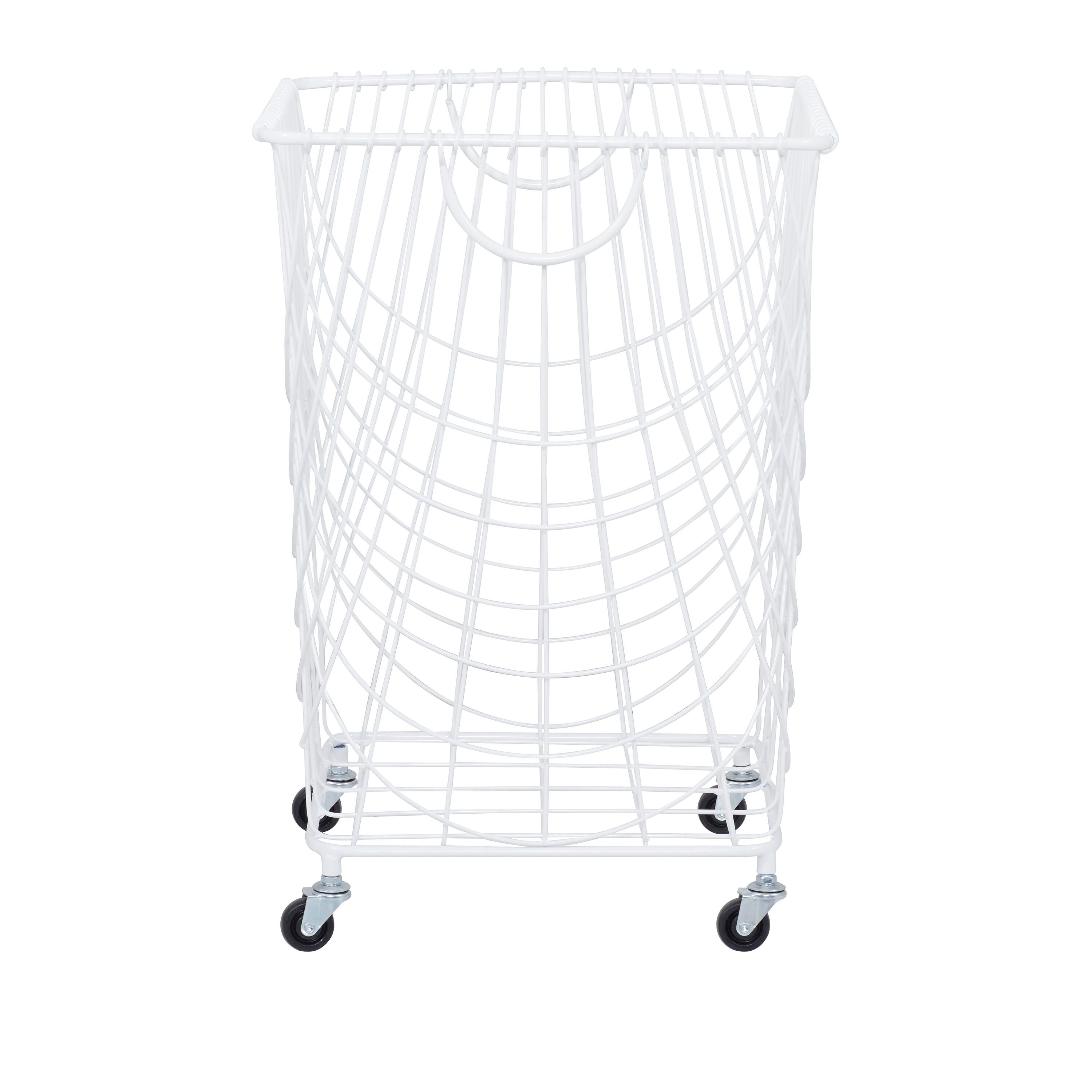 Grayson Lane 31622 White Metal Laundry Cart