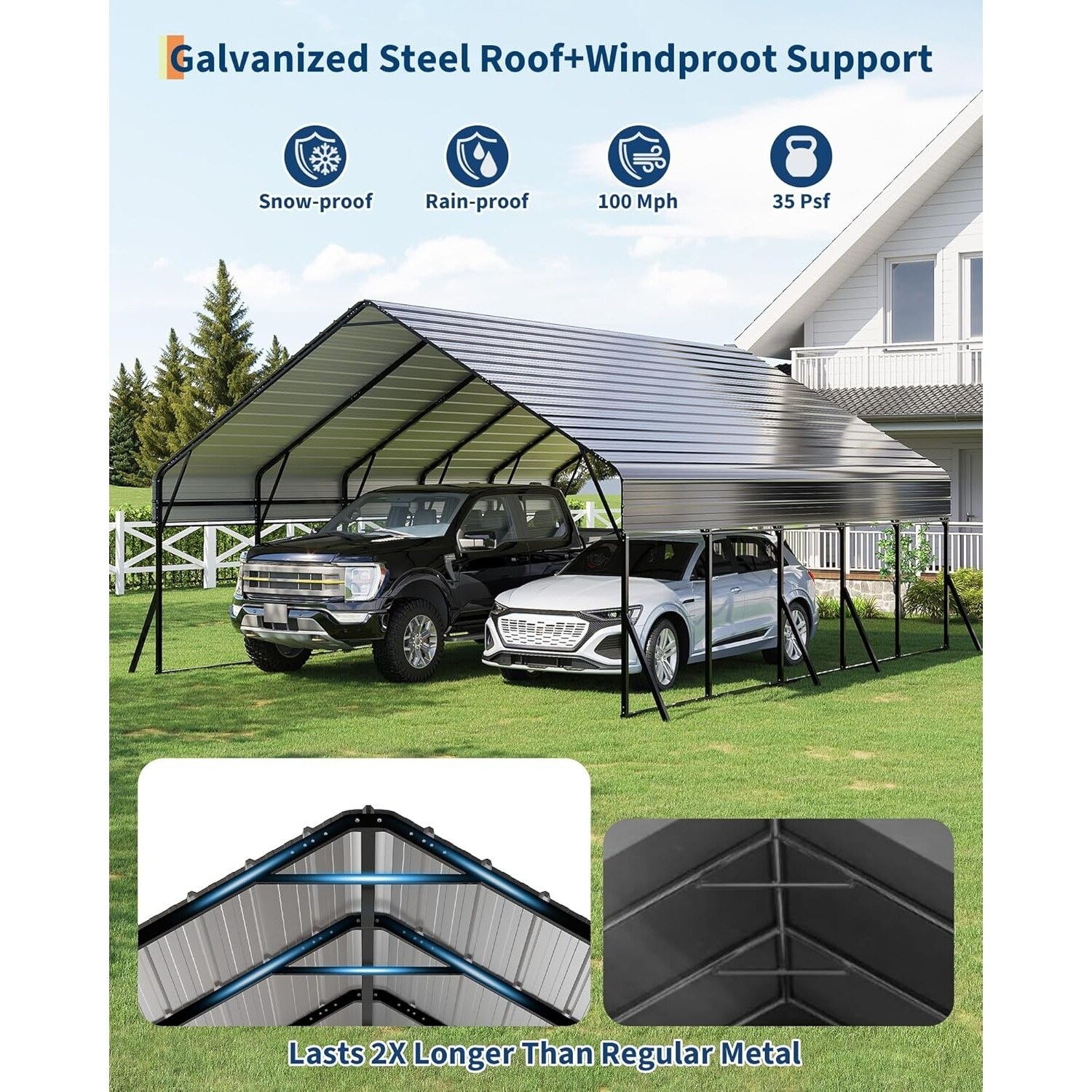 Garvee GGL-PPG-33RHPV9Q Carport-Covers - View #3