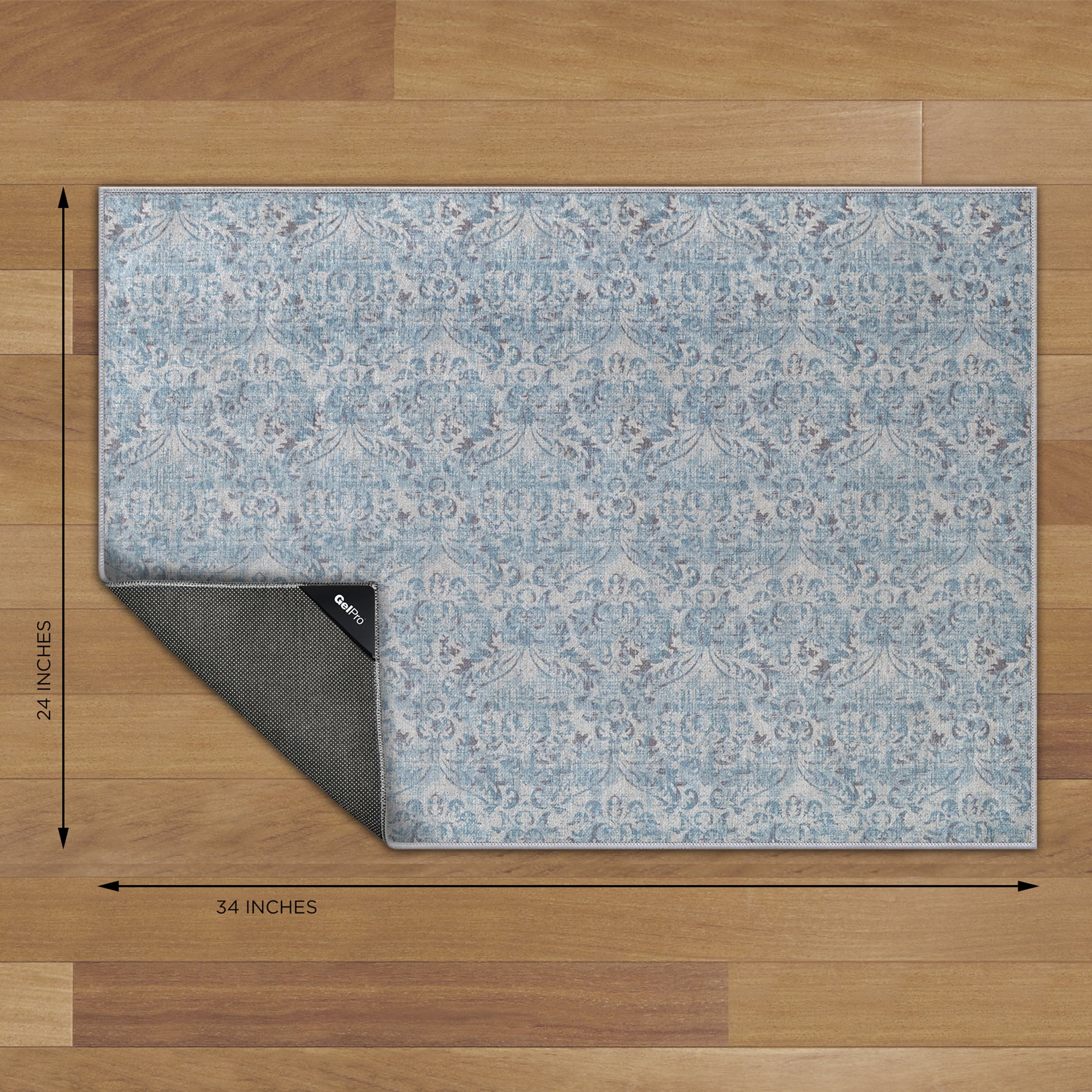 GelPro 2-ft x 3-ft Blue Calypso Rectangular Indoor Decorative Anti-fatigue  Mat in the Mats department at