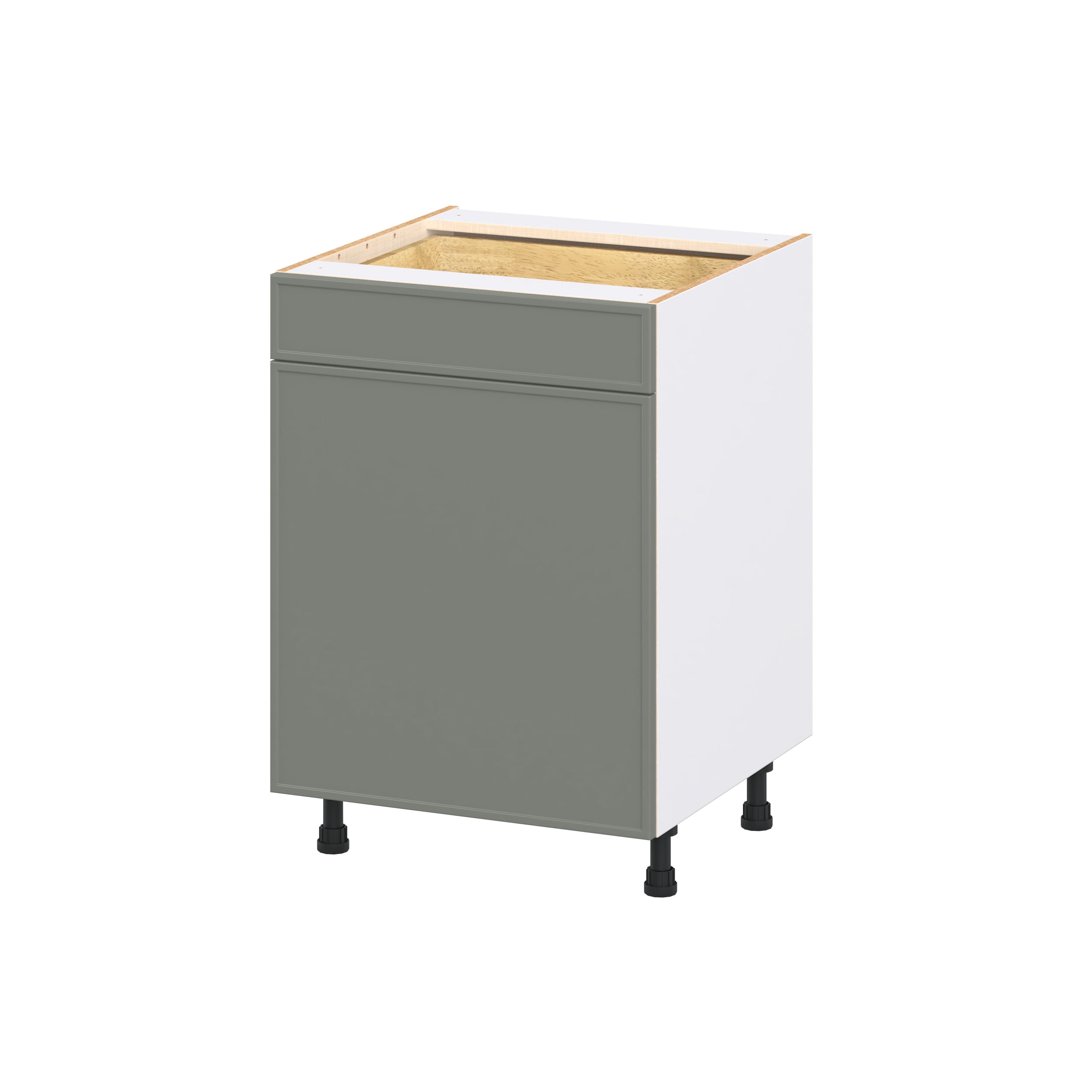 Hugo&Borg B24WD-CO Concord 24-in W x 34.5-in H x 24.66-in D Moss Green Base Fully assembled Cabinet (Flat Panel Slim shaker