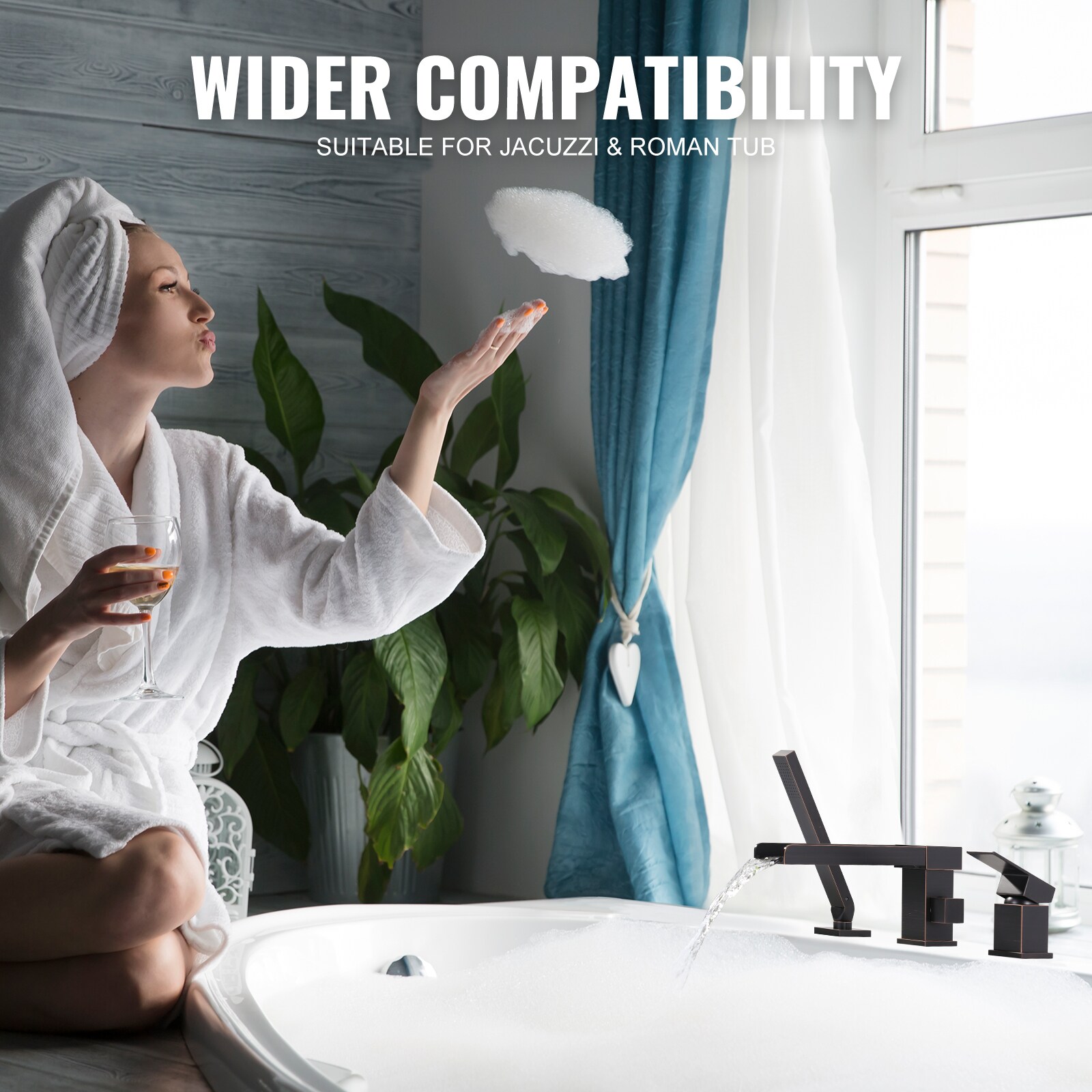 WOWOW 3080400RB-LW Roman-Tub-Faucets - View #2