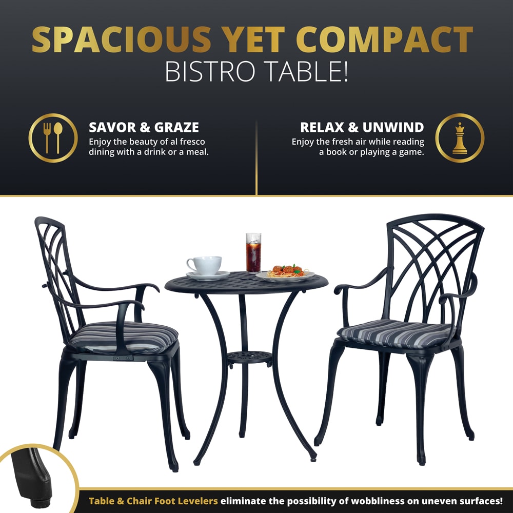 Kinger Home PBS-S-002-BLK Patio-Dining-Sets - View #4