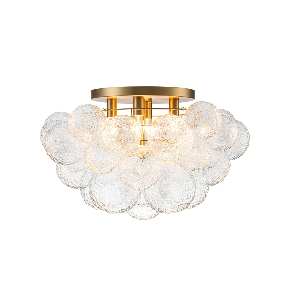 Wonderindoor 25.98-in Brushed Gold Indoor 4 -Light LED Semi-flush Mount Light
