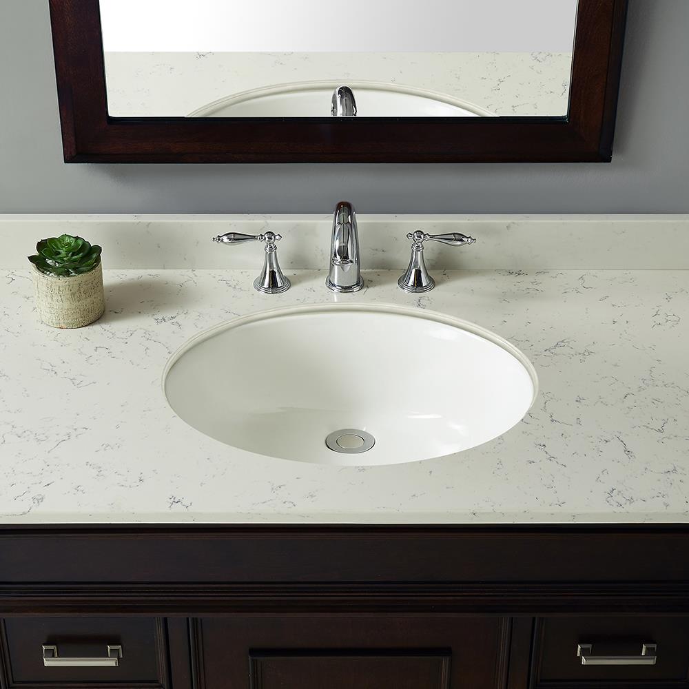 aquasource white drop-in oval bathroom sink