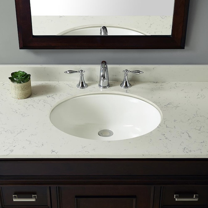 Aquasource White Undermount Oval, Oval Bathroom Sinks Undermount