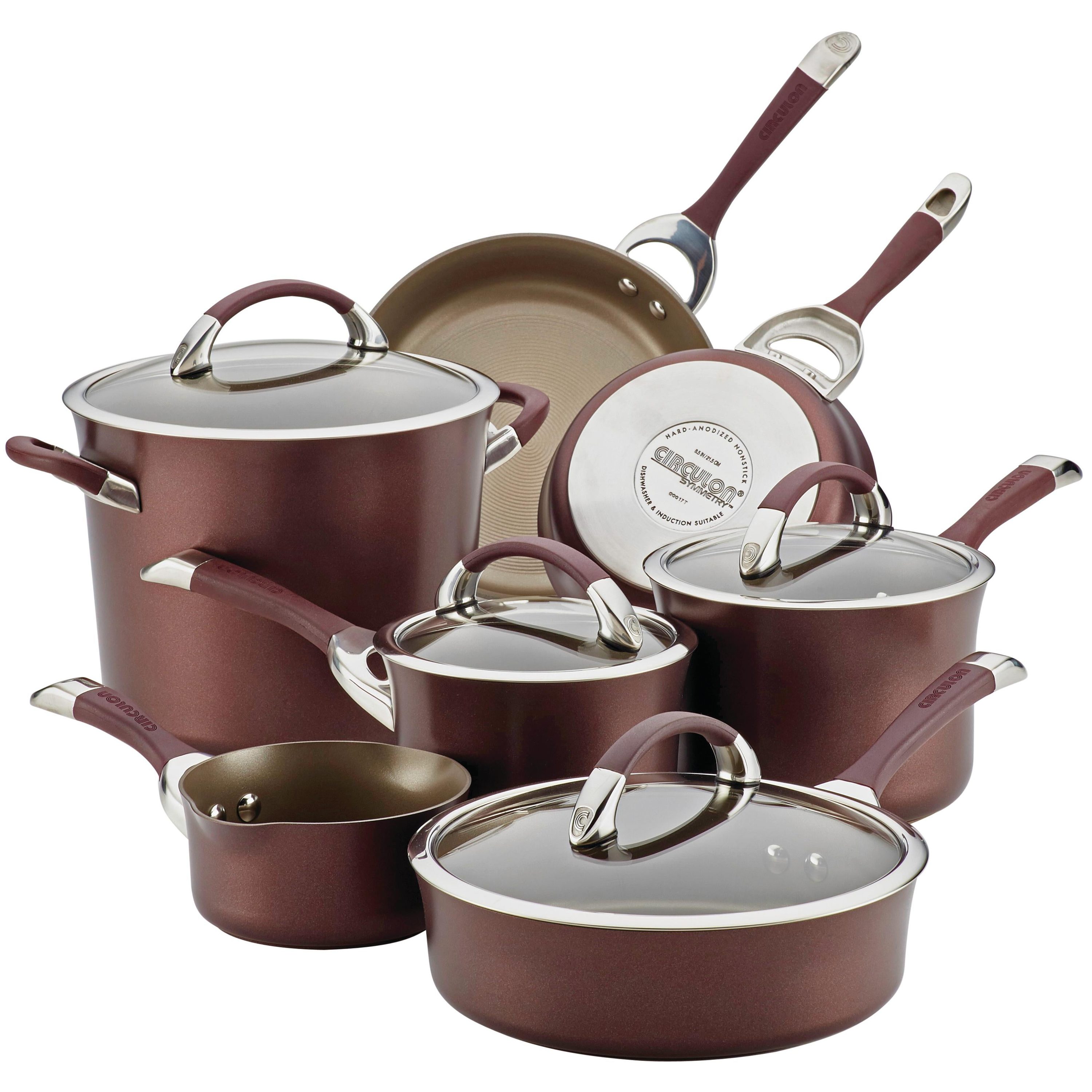 Circulon Symmetry 11-Piece Cookware Set, Chocolate