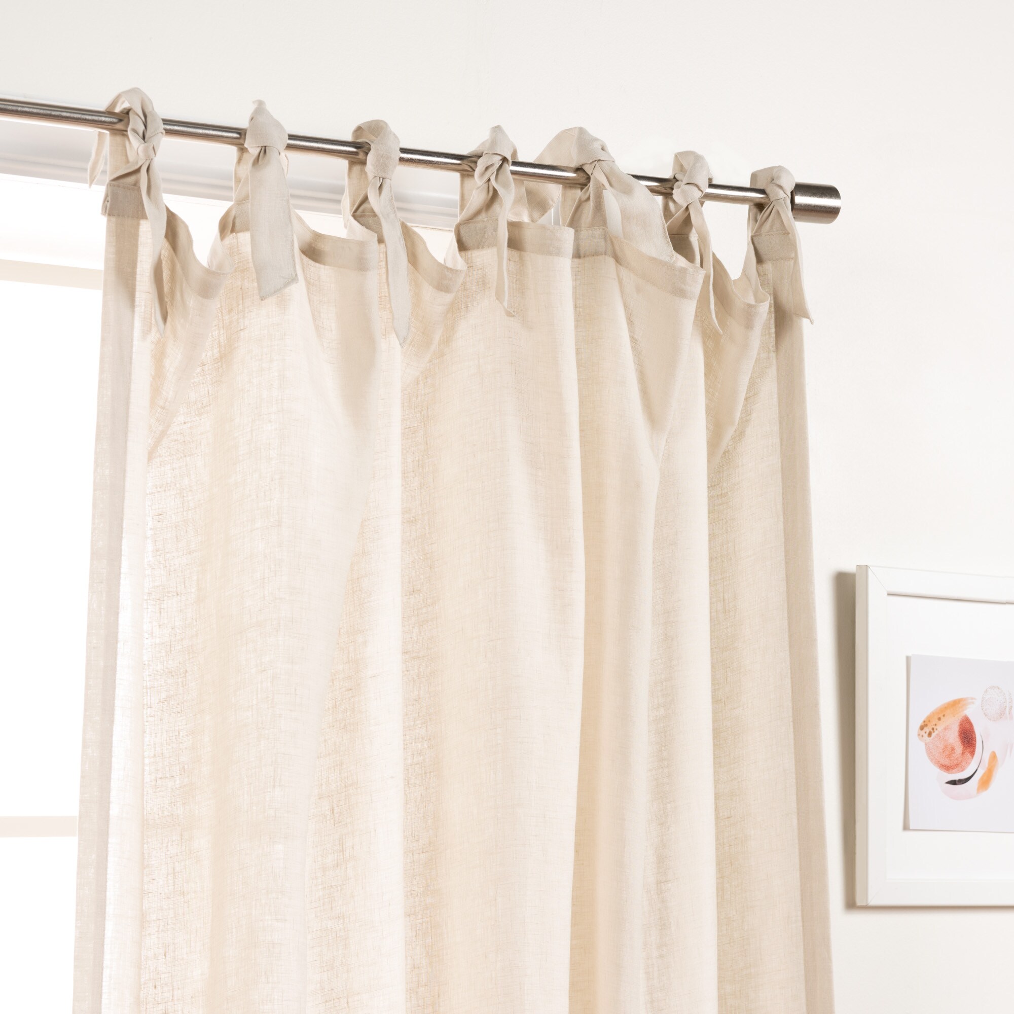 Best Home Fashion YK-02-TIE-LN-84-NATU curtains - View #3