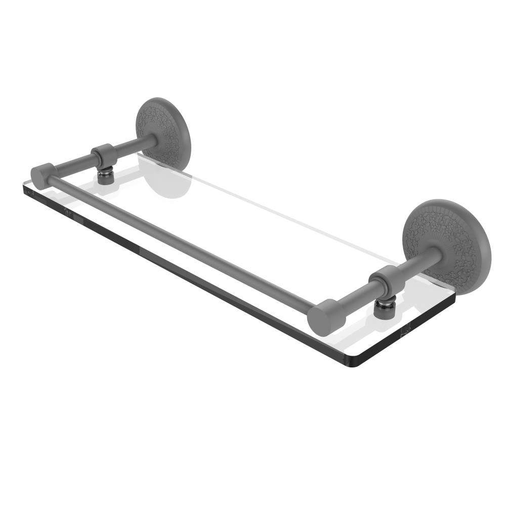 Allied Brass MC-1/16-GAL-GYM Monte Carlo Matte Gray Wall mount Bathroom Shelf ( 16-in x 3-in x 5-in )