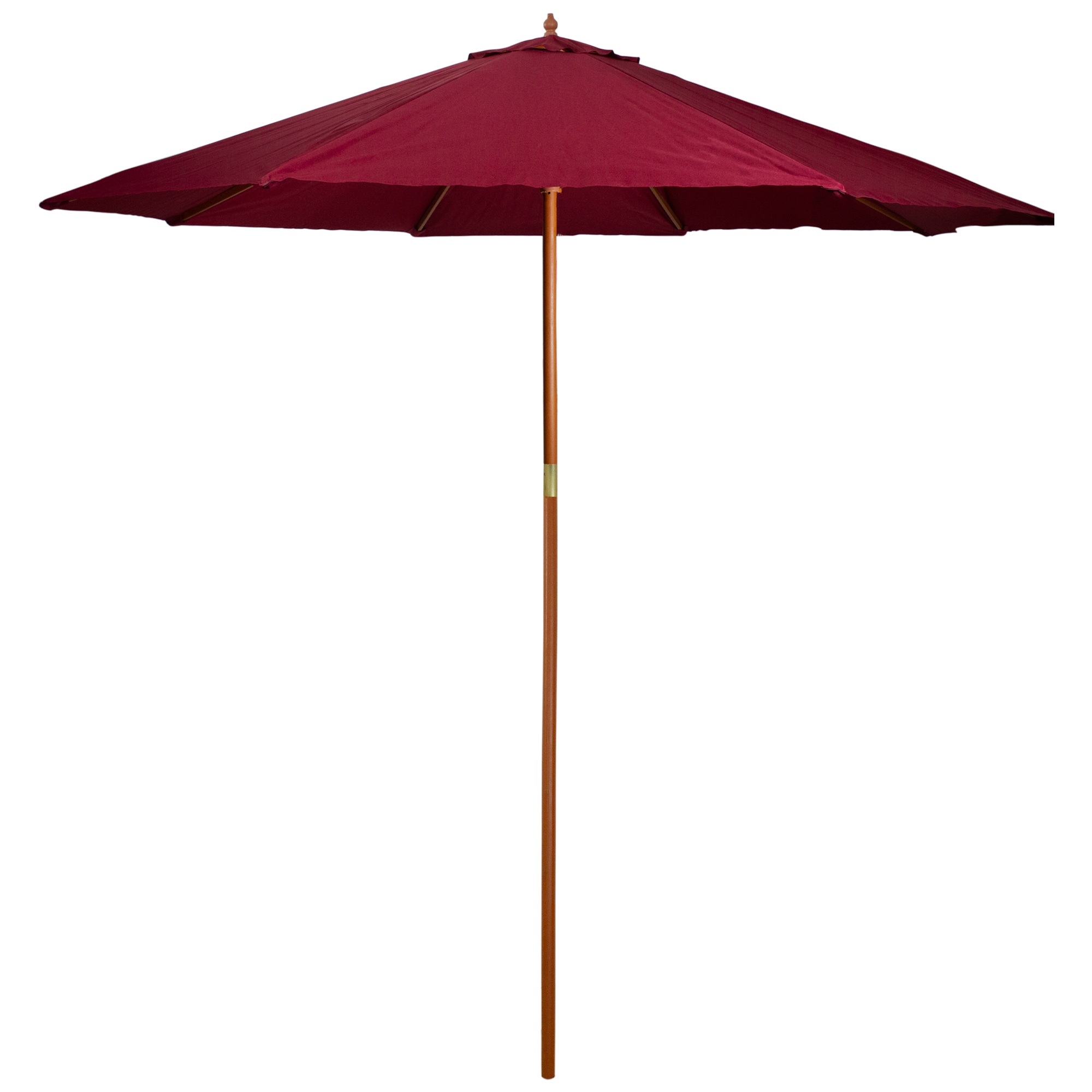 Northlight 32881077 8.5-ft Wood Red Market Patio Umbrella