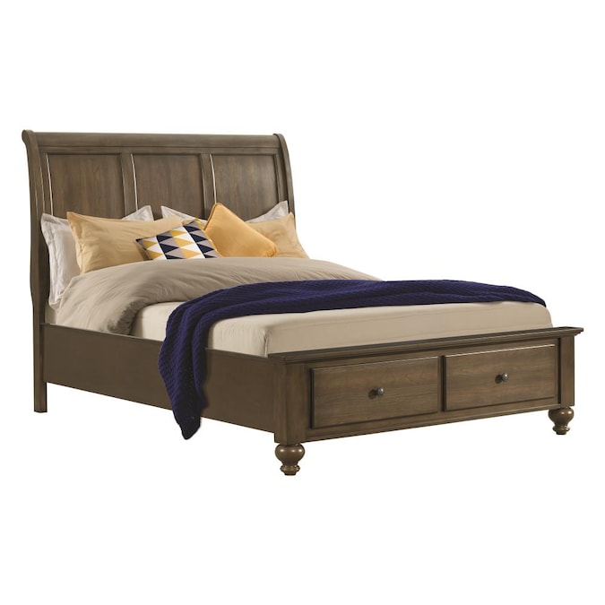 Picket House Furnishings Channing Dark, Dark Wood Queen Bed Frame With Storage