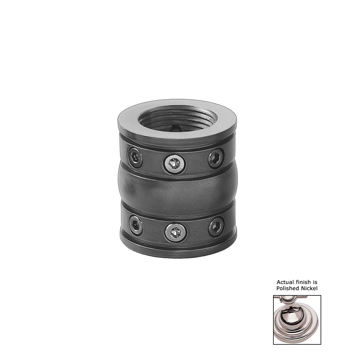 Kichler 337007PN 2-in Polished Nickel Steel Indoor Angle Mount Capable Ceiling Fan Downrod coupler