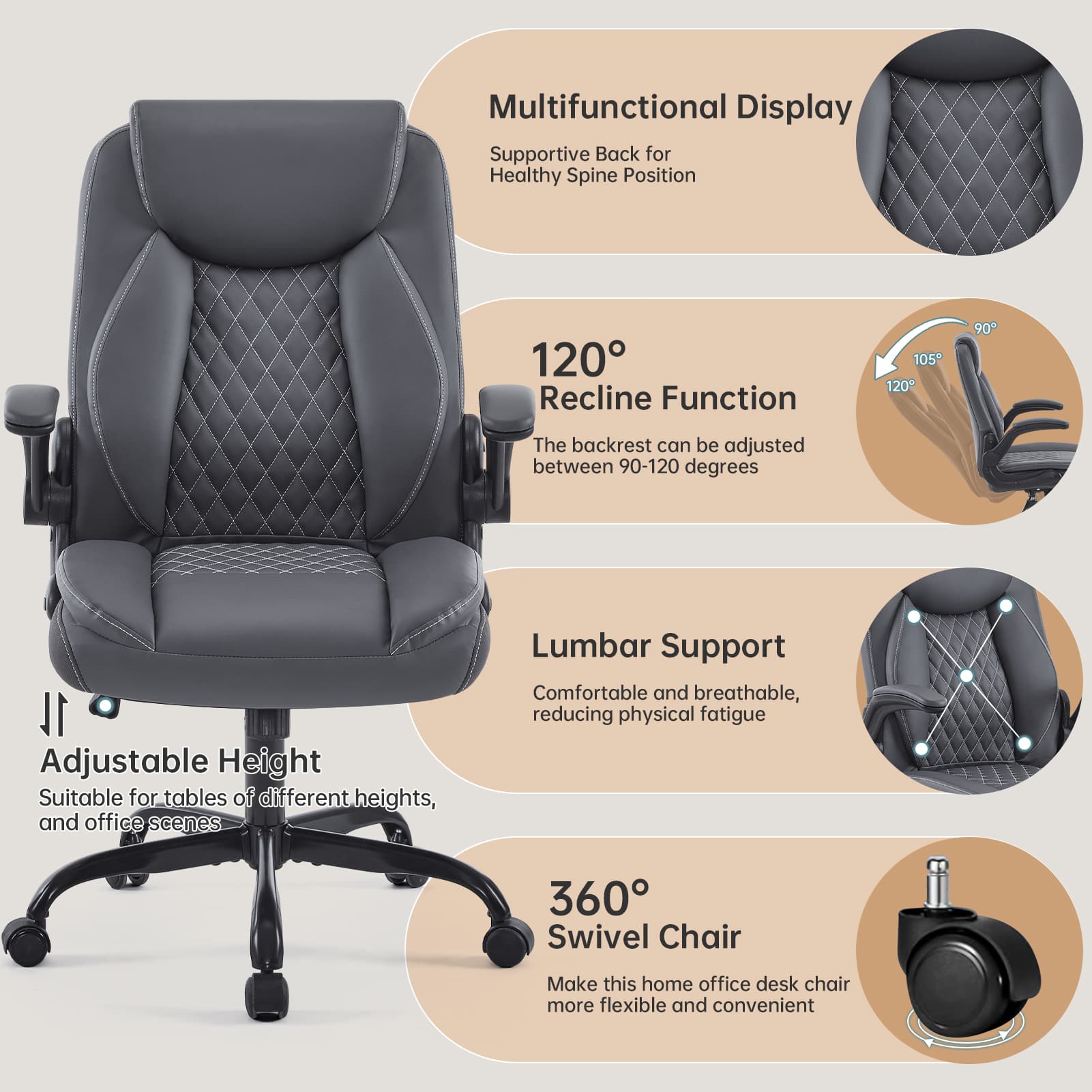Rbied HCZJ-A862W Office-Chairs - View #5