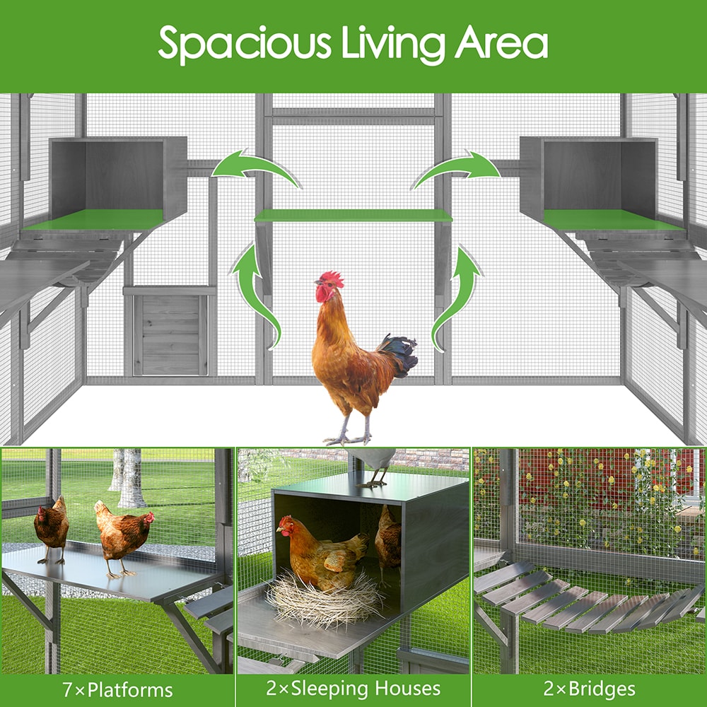 Homsee C-KF150158-05-AB Chicken-Coops-Rabbit-Hutches - View #12