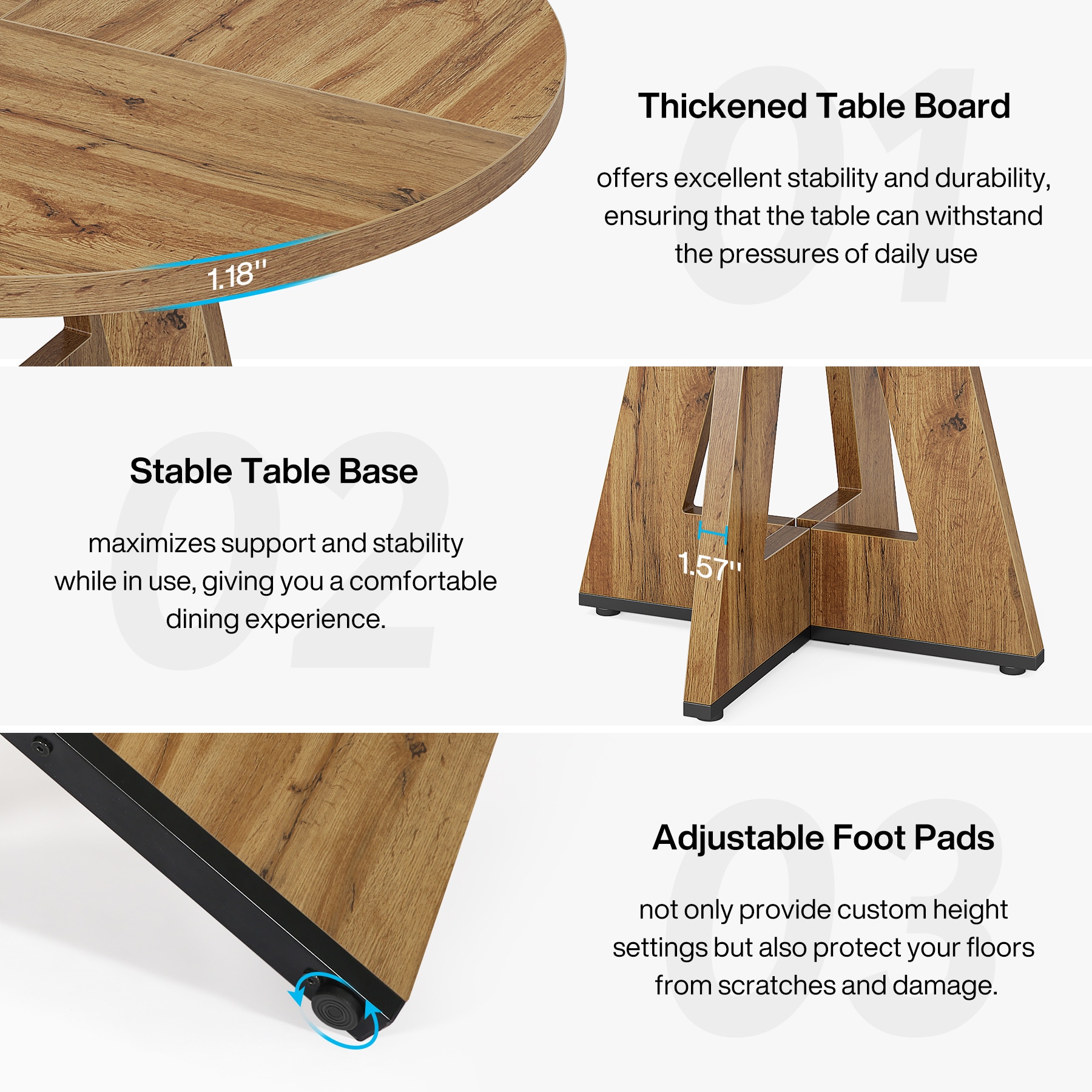 Tribesigns LWFD-XK00546X Dining-Tables - View #5