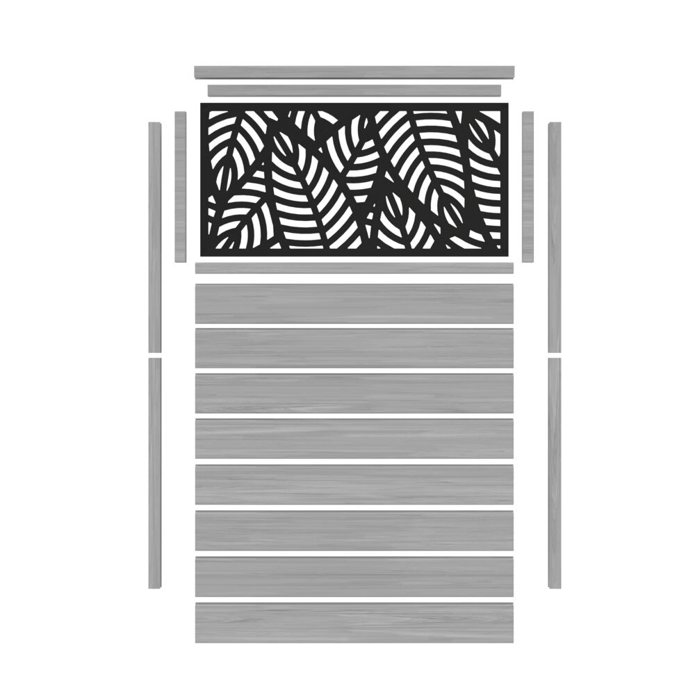 Freedom Sanibel 6-ft H x 4-ft W Driftwood Vinyl Flat-top Fence Panel (Unassembled)