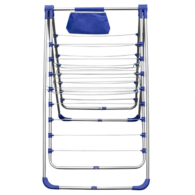 Sunbeam Folding Clothes Drying Rack with Zippered Laundry Bag in the  Clotheslines & Drying Racks department at Lowes.com