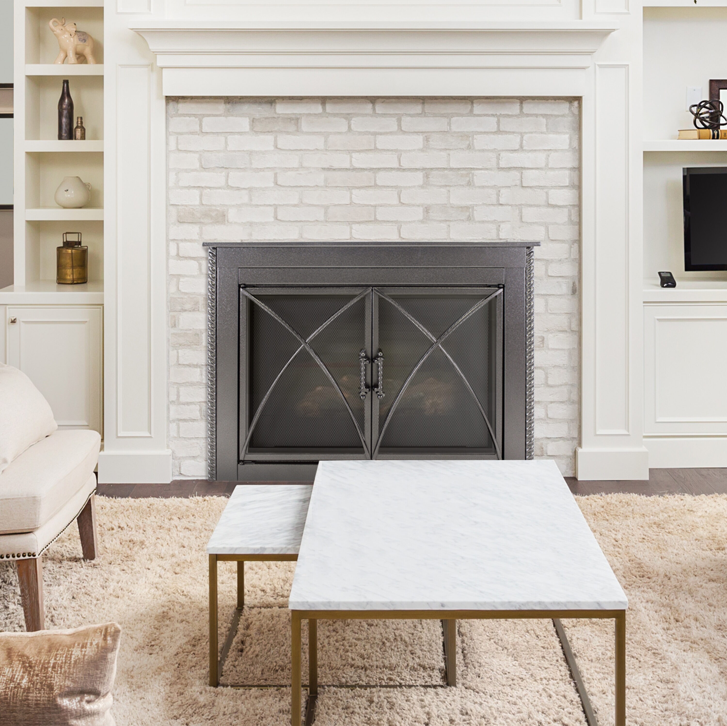 Pleasant Hearth AL-1901 Glass-Fireplace-Doors - View #2