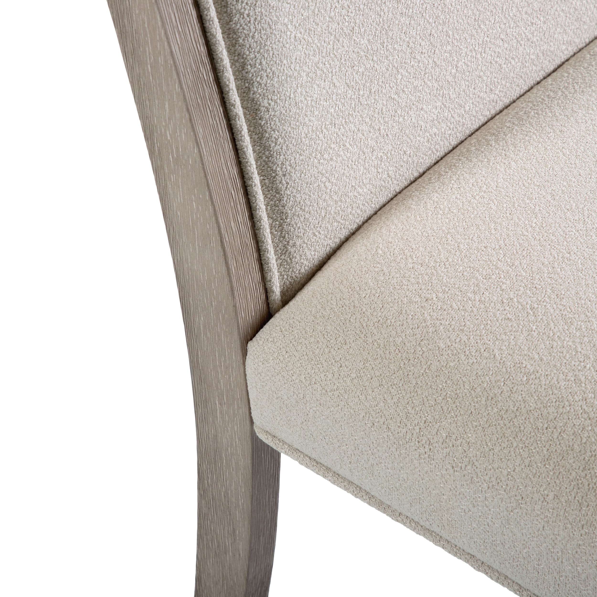 Natural Beige Upholstered Wood Side Chair Set