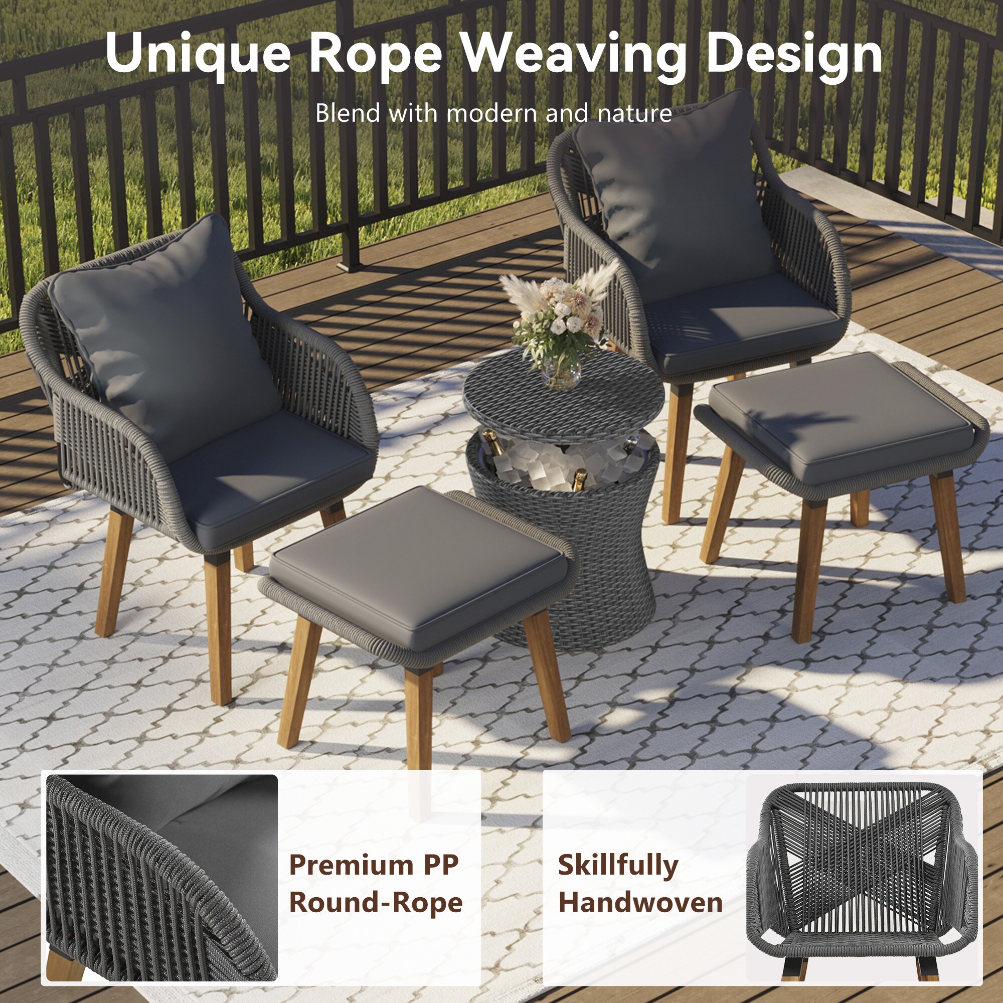 AHIOU HOME ZAAHG-995AAGSF Patio-Conversation-Sets - View #10
