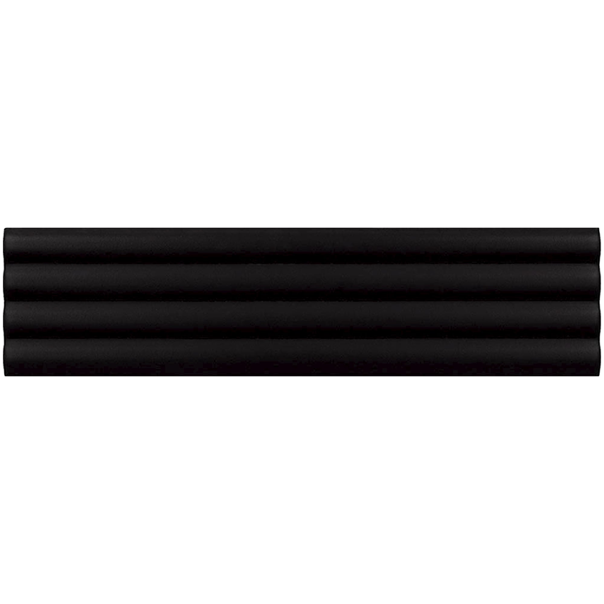 Apollo Tile RID88BLKDECM Arte Black 2-in x 8-in Matte Ceramic Patterned Floor and Wall Tile (4.1-sq. ft/ Carton)
