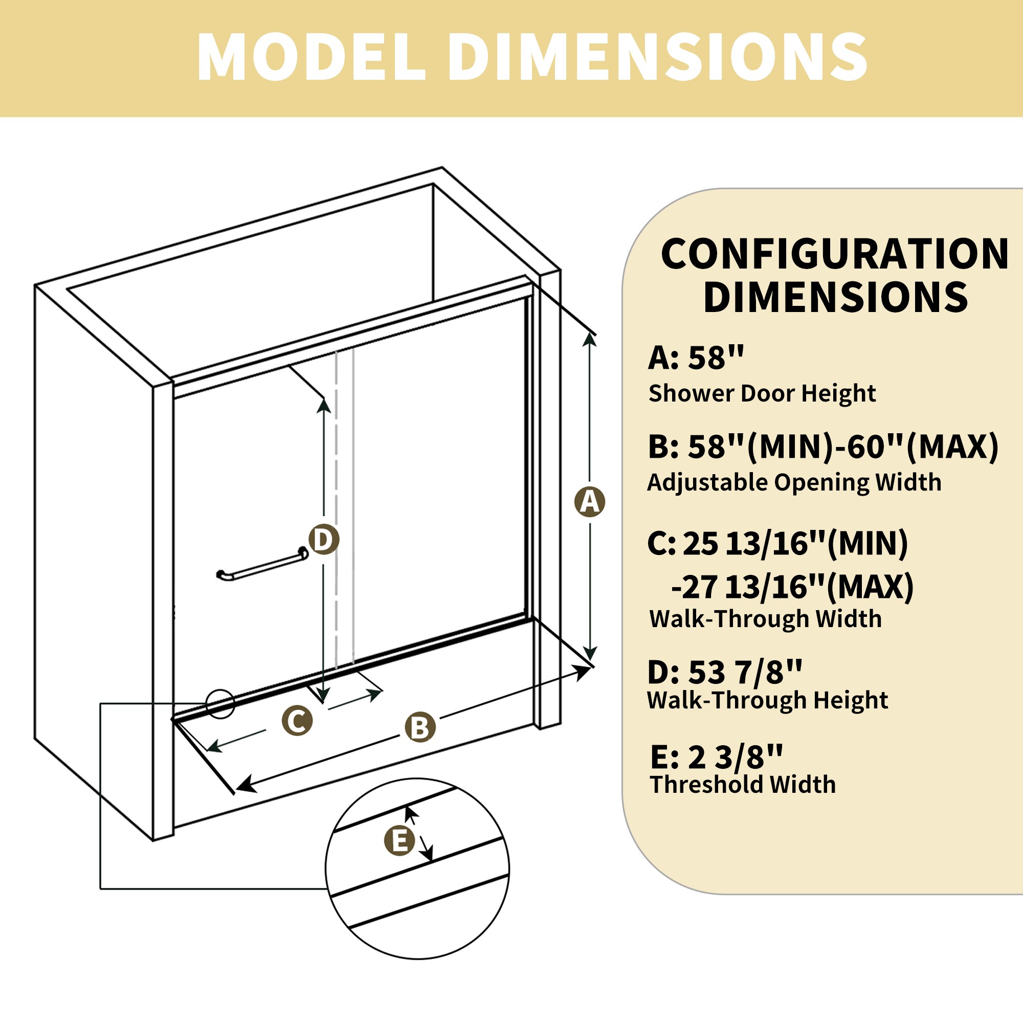 Vanityfus VF22F6058S09CMB Shower-Doors - View #3