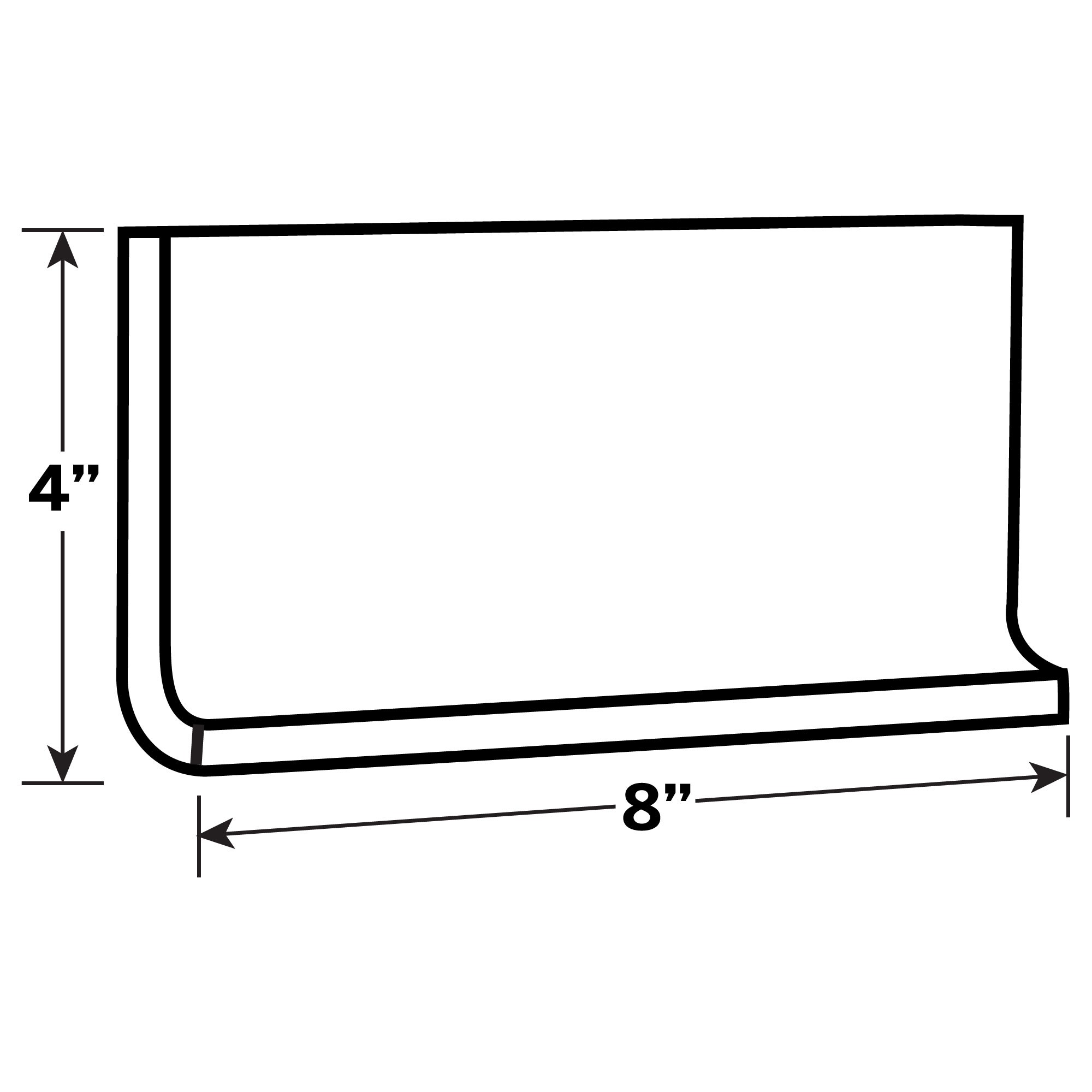 Crossville Playground 50-Pack Steel/Gloss Ceramic Cove Base Tile (4-in x 8-in)
