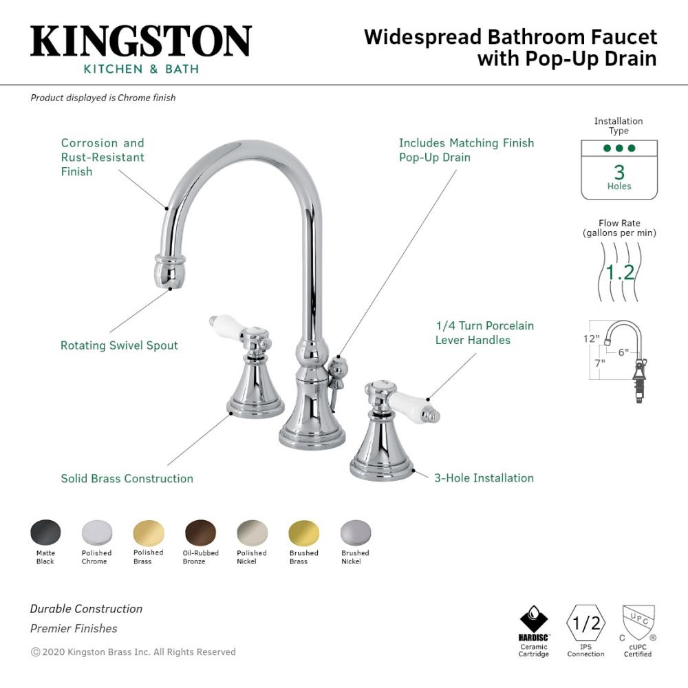 Kingston Brass WLKS2987BPL Lavatory-Faucets - View #3