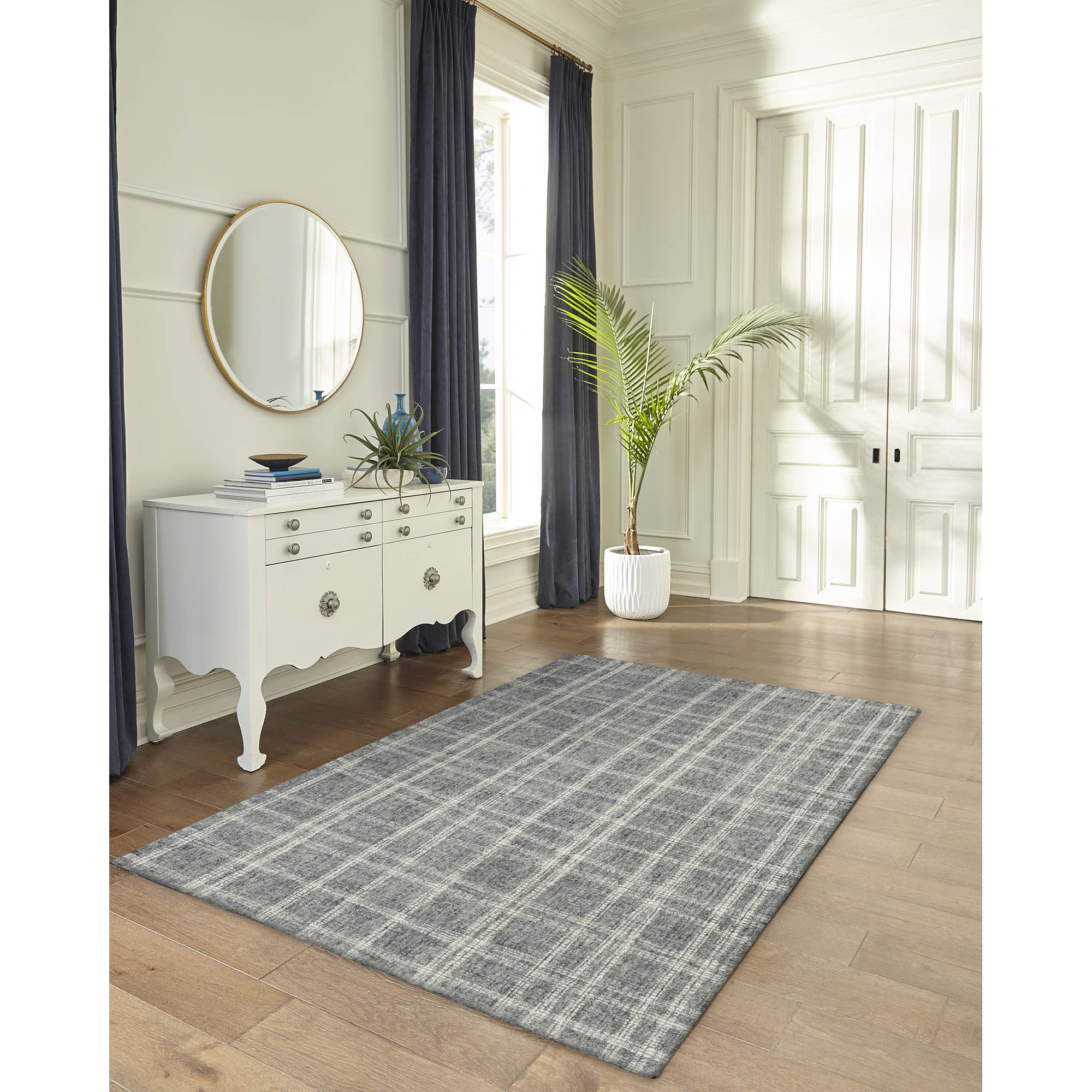 Liora Manne SVH57950619 Savannah 5 x 8 (ft) Tufted Wool Flannel Rectangular Indoor Geometric Industrial Area rug
