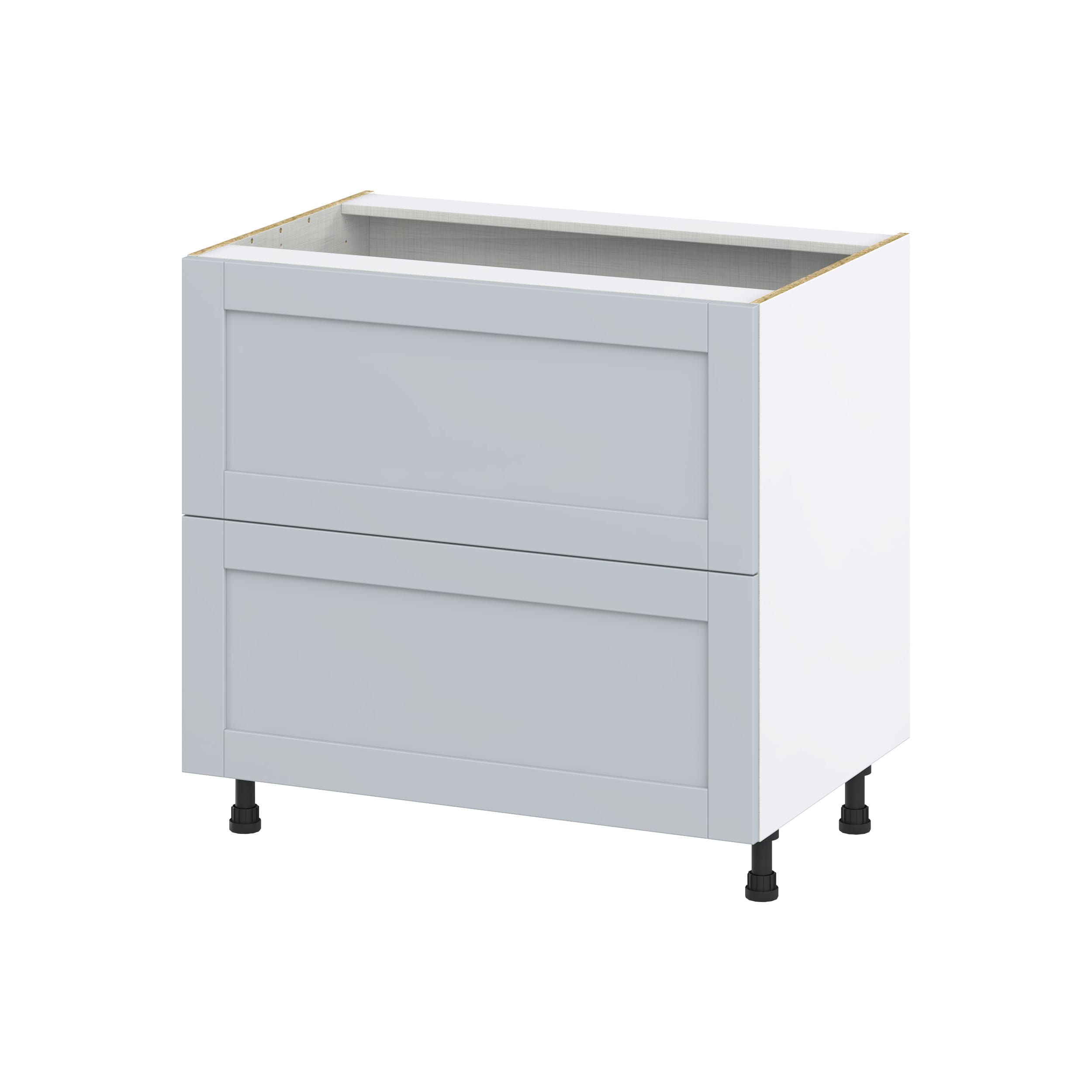 Hugo&Borg DSB2D36-CH Charlesberg 36-in W x 34.5-in H x 24-in D Light Gray 2 -Drawers Drawer Base Fully assembled Cabinet Shaker)