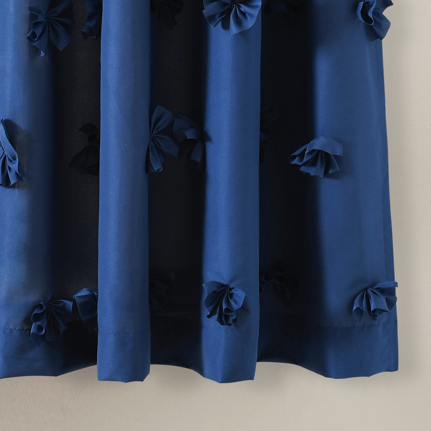 Navy Sheer Polyester Rod Pocket Window Curtain Panel 54"W x 63"L