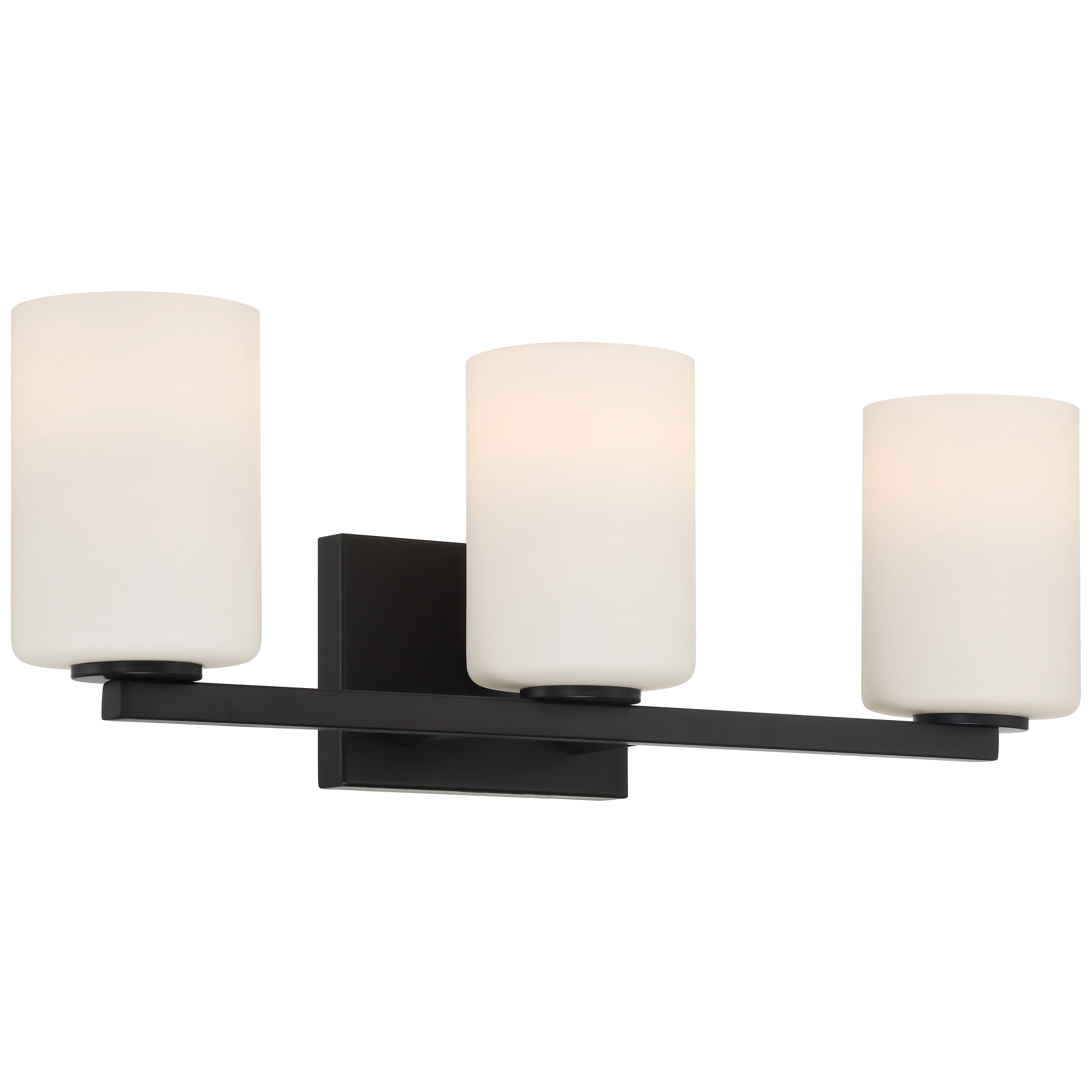 Access Lighting 62623LEDDLP-MBL/OPL Sienna 21-in 3 -Light Matte Black Transitional Vanity light