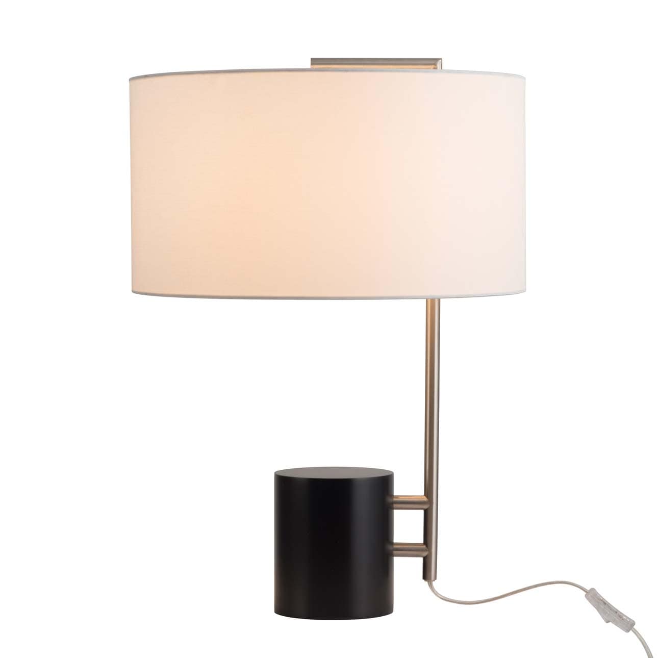 NOVA of California 107720BN Palos Verdes 24-in Brushed Nickel LED Table Lamp with Linen Shade