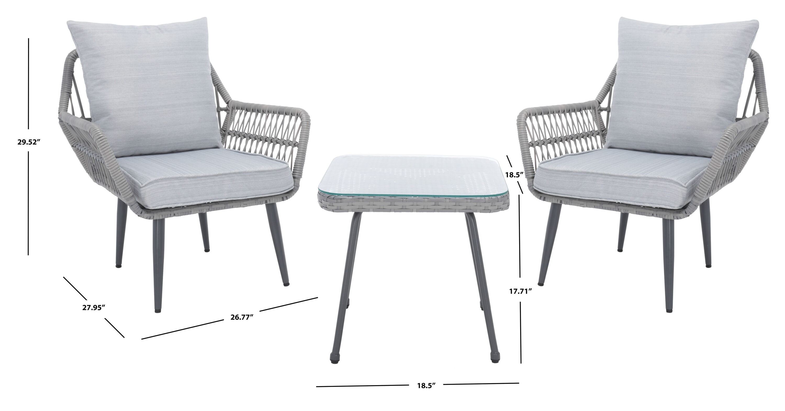 Safavieh PAT9031B Patio-Conversation-Sets - View #10
