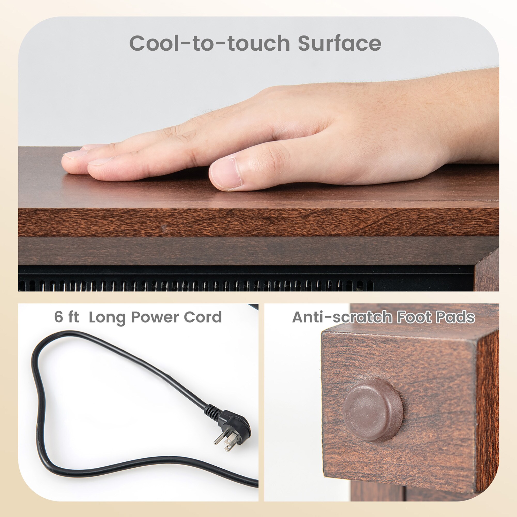 Goplus FP10389US-BN Electric-Fireplaces - View #6